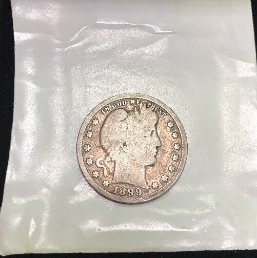 1899 P Barber Silver Quarter 25c $.25 Better Key Philadelphia Rare Scarce