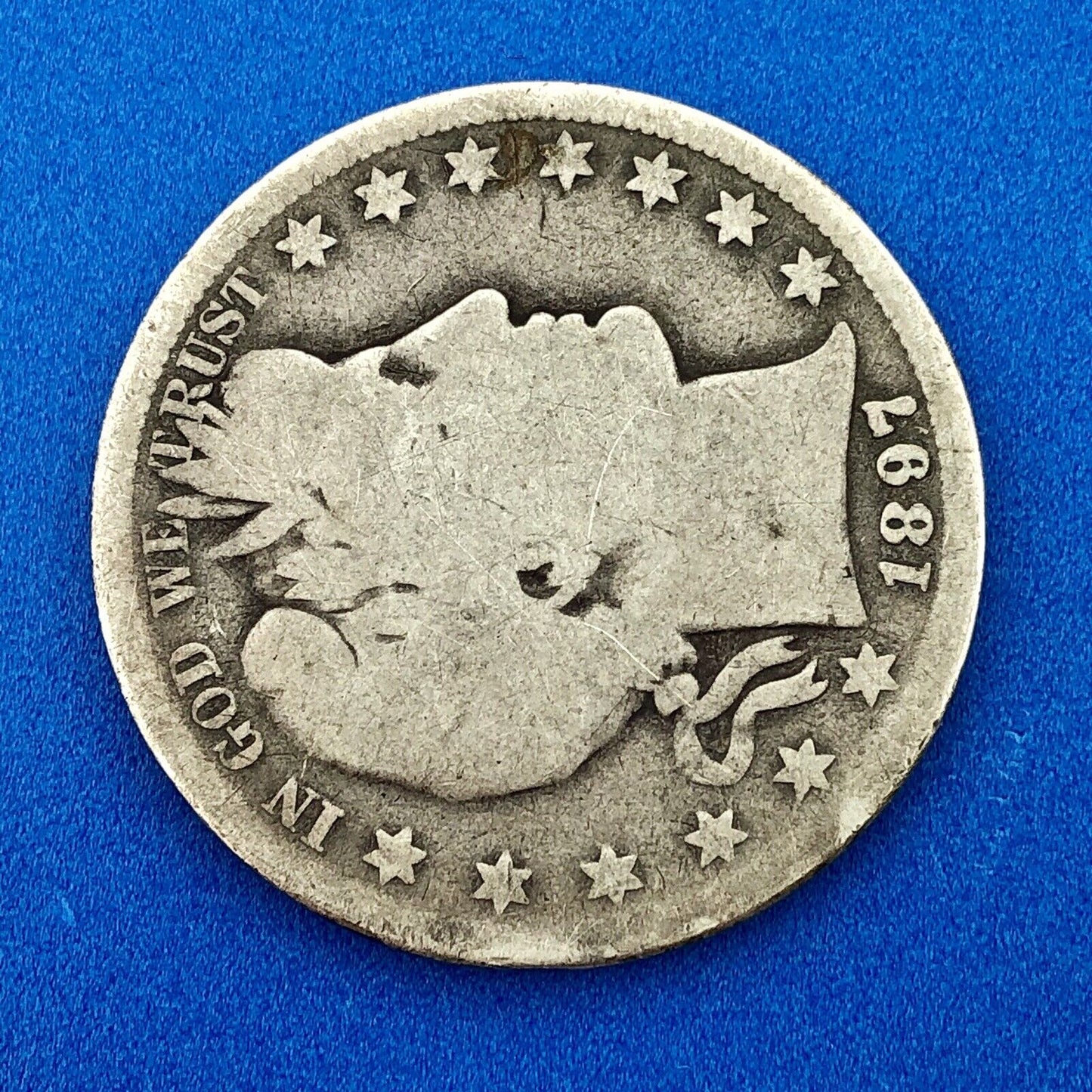1897 S Silver Barber Half Dollar 50c Better Key Scarce San Francisco Mint Coin
