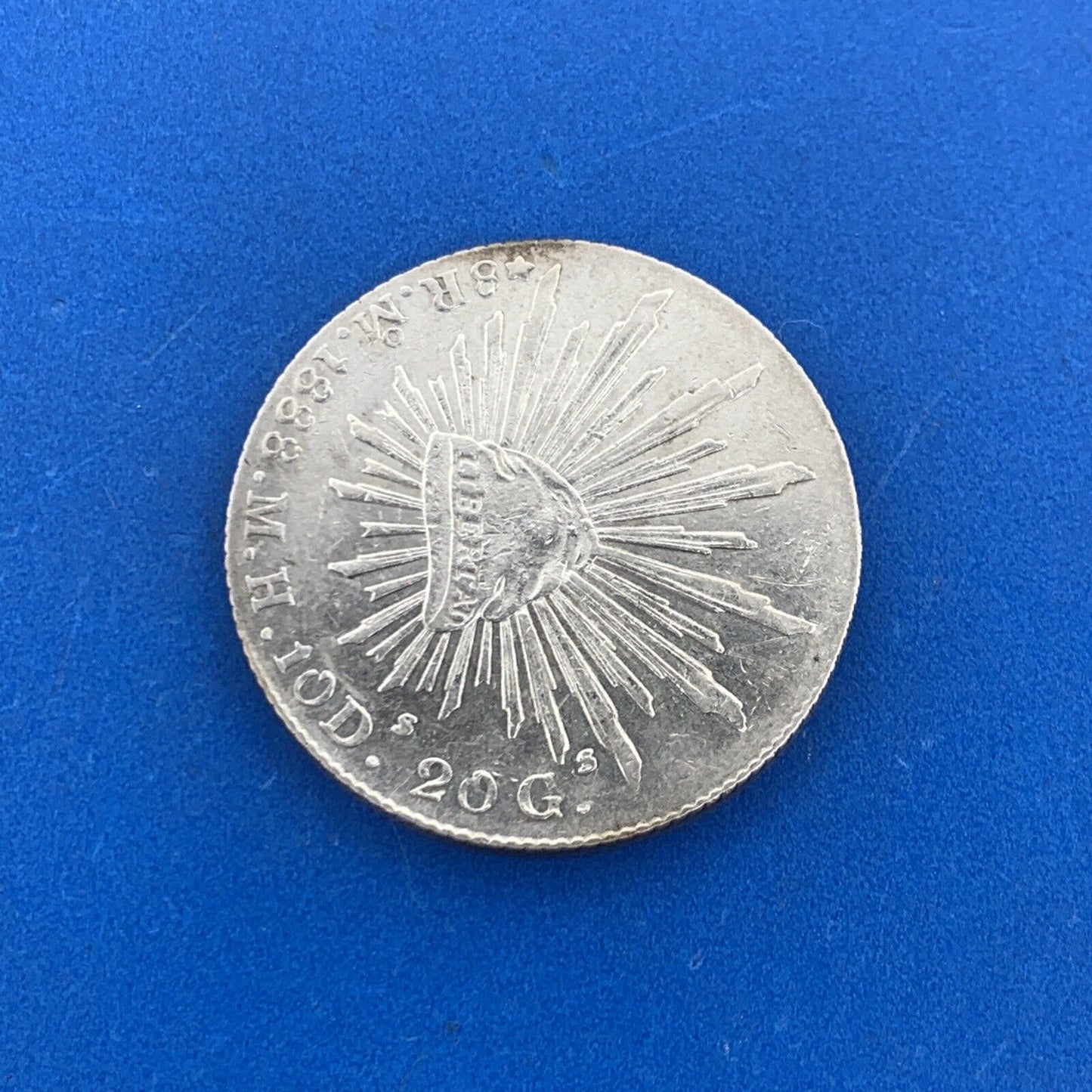 1888 Mo Mexico City 8 Reales M.H. 10 D 20 G Mexico .903 Silver Coin