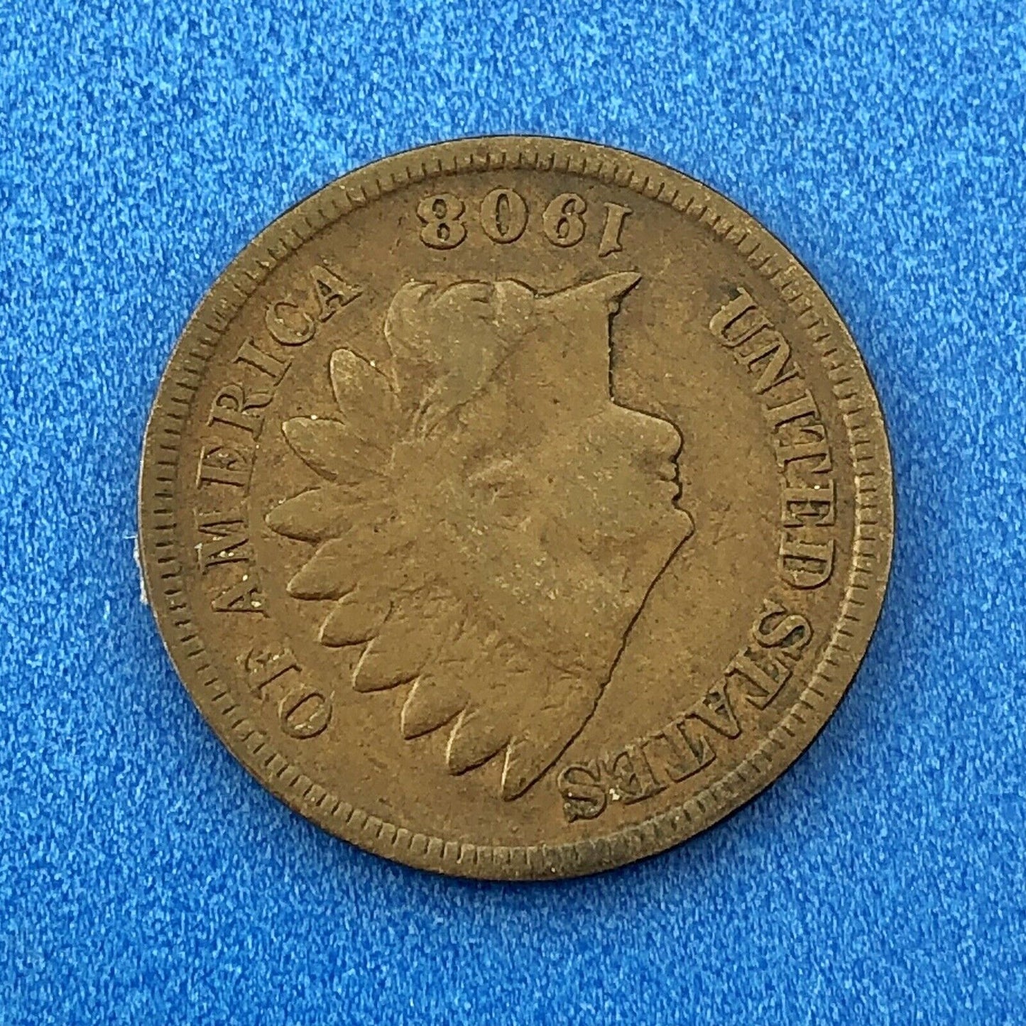 1908 S Indian Head One Cent Penny Type 3 Bronze Better Key San Francisco Coin