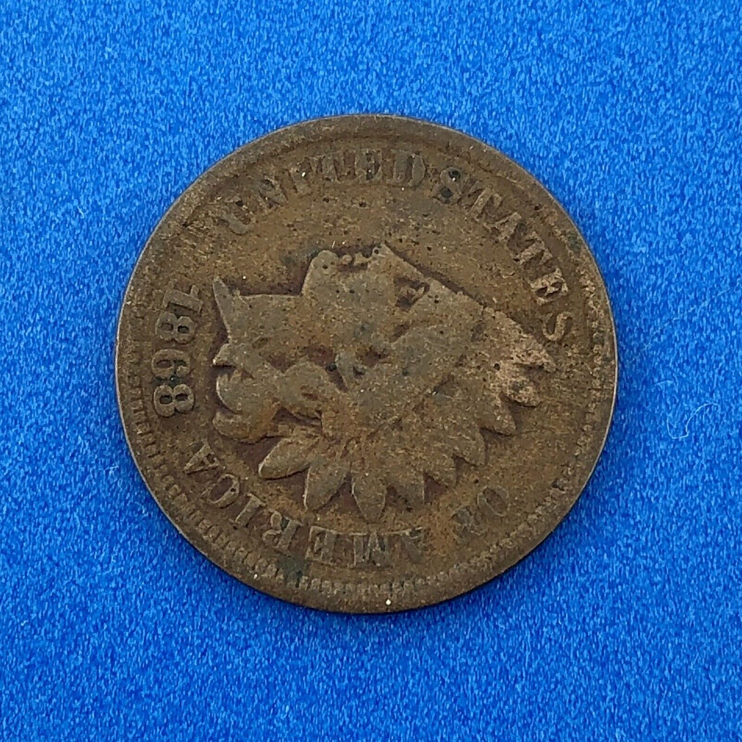 1868 P Indian Head One Cent Penny Type 3 Bronze Better Key Philadelphia Coin