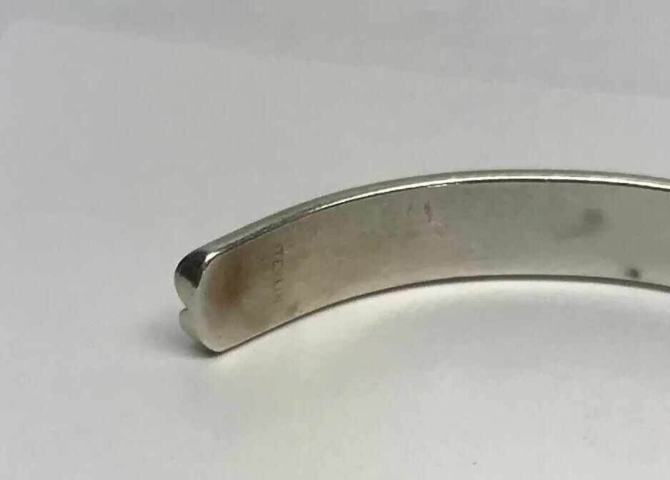 Vintage Sterling Silver 925 Modernist Twist Open Cuff Bracelet