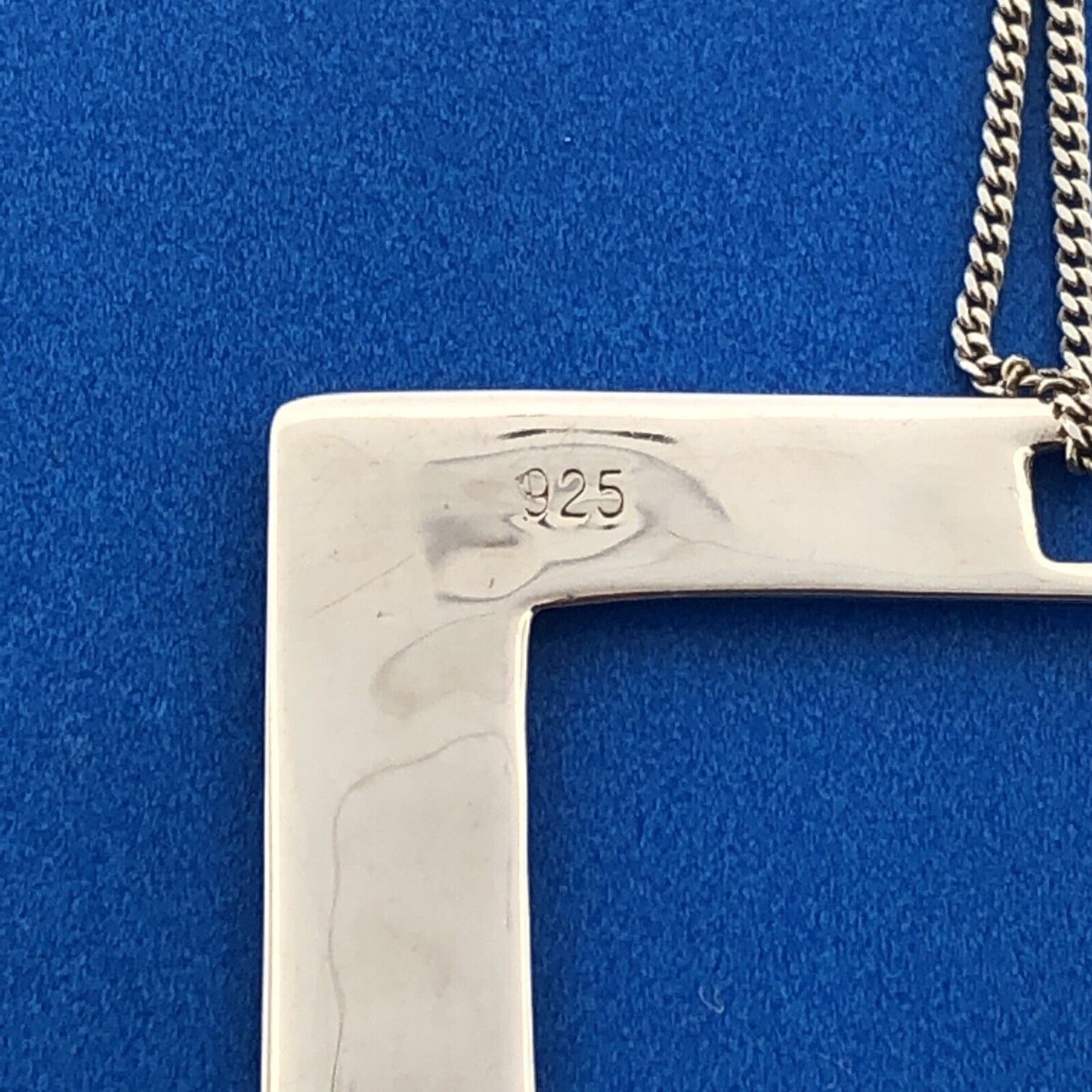 Robert Lee Morris Studio Sterling Silver 925 Open Square Frame 18" Necklace