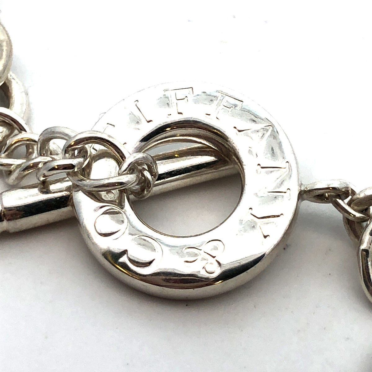 925 Sterling Silver Designer Tiffany & Co Engravable Heart Tag Toggle Necklace