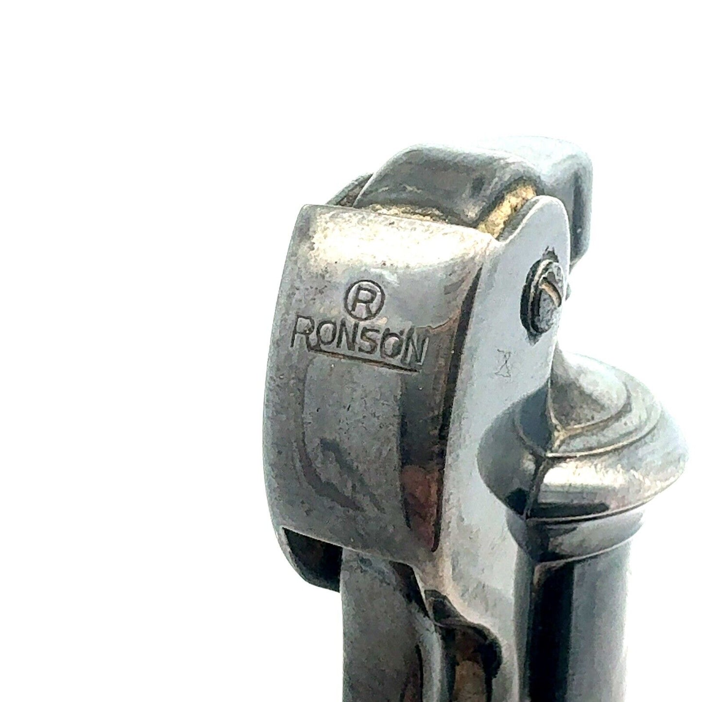 Vintage 1940s Ronson "Decanter" Silver Plated Table Lighter Collectible