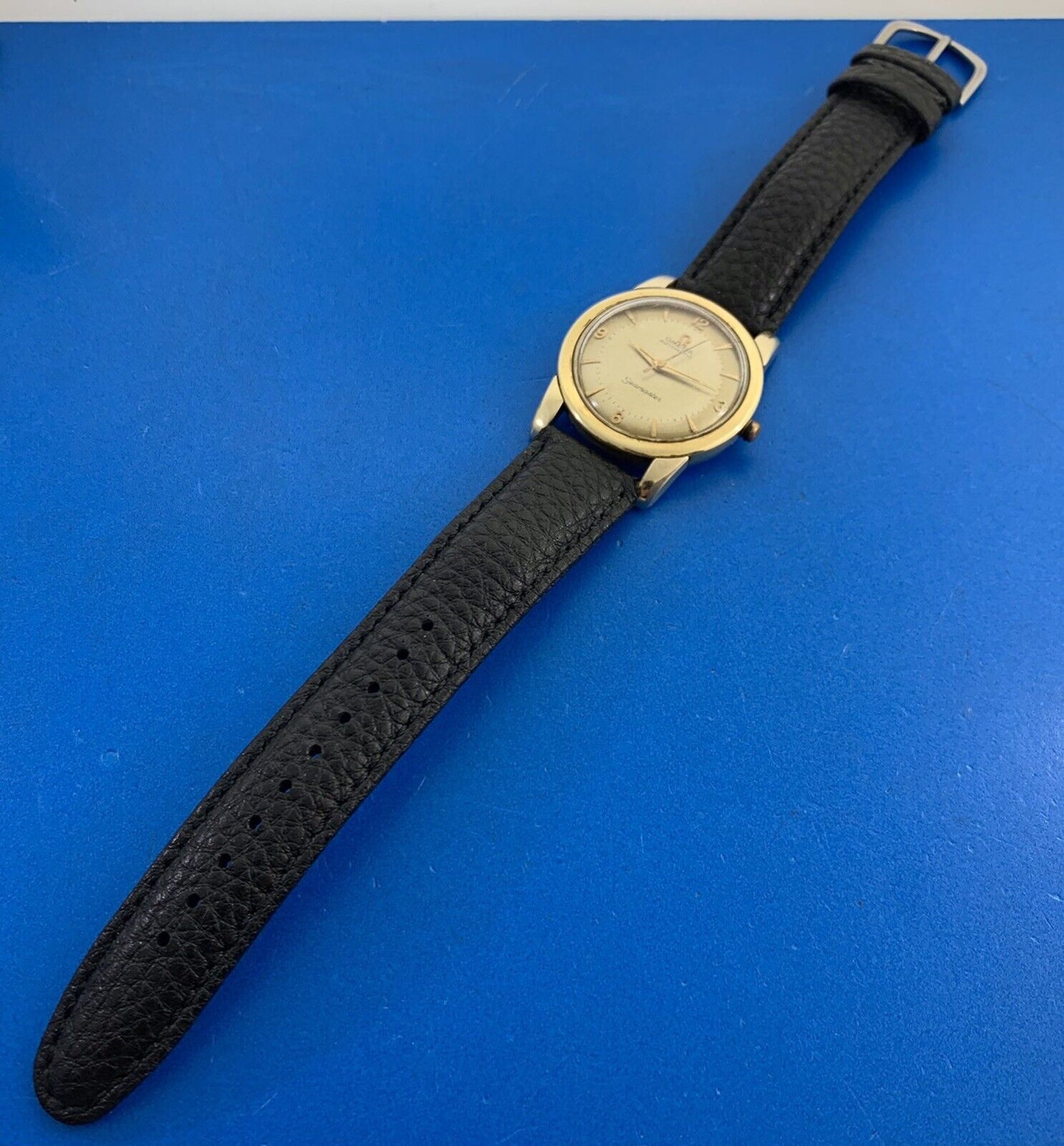 Mid Century Omega Automatic Seamaster Gold Toned Non Working Parts Only Watch