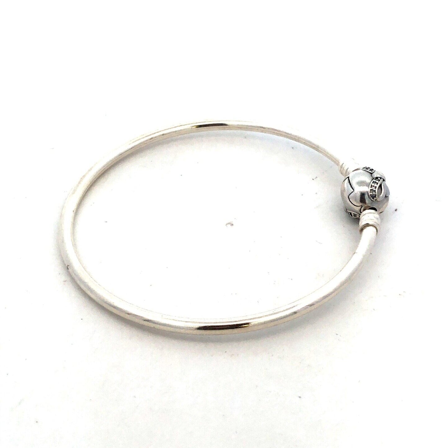 Designer PANDORA ALE 925 Sterling Silver Cubic Zirconia Bow Clasp Charm Bracelet