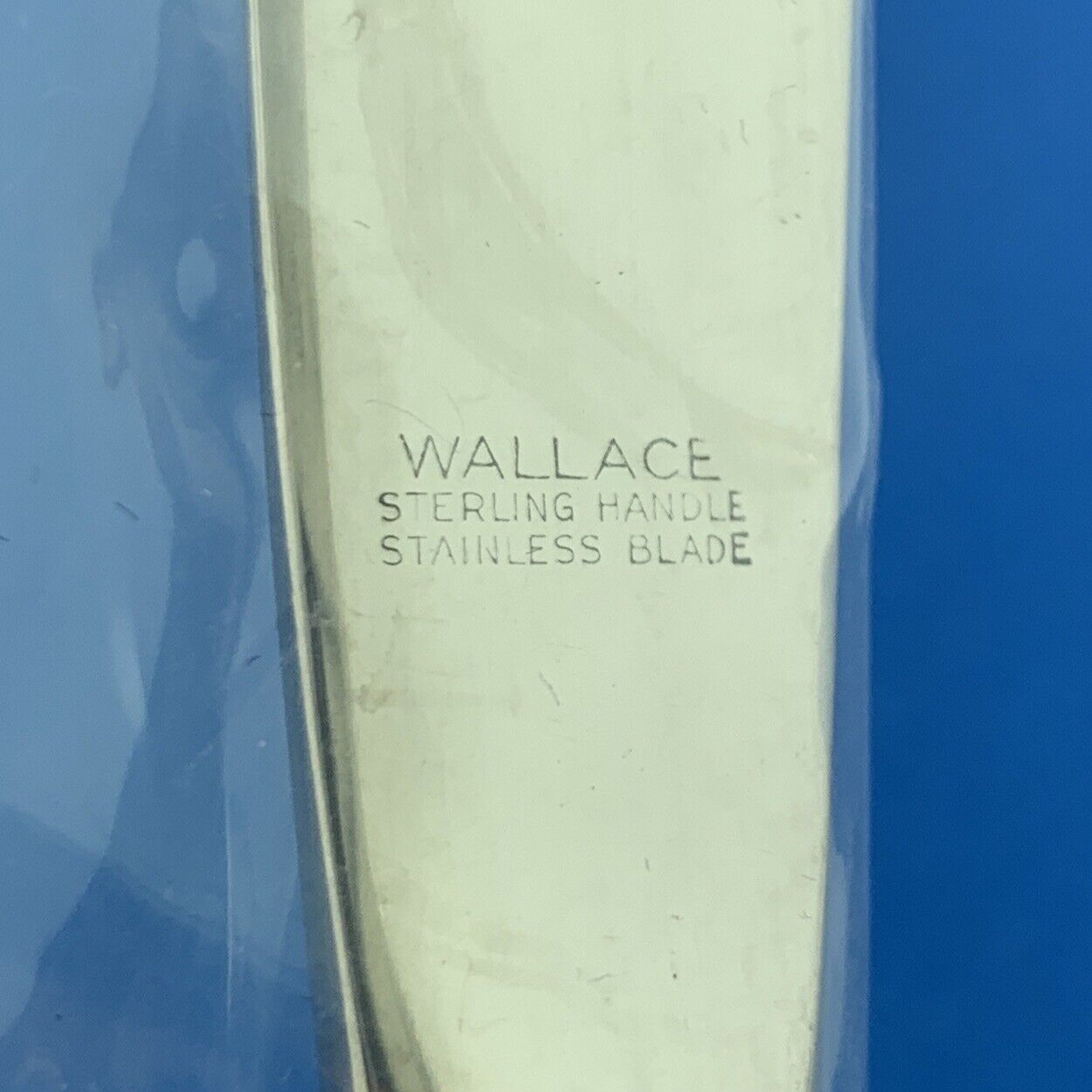 Designer Wallace Sterling Silver 925 Rose Point Pattern Dinner Knife Flatware