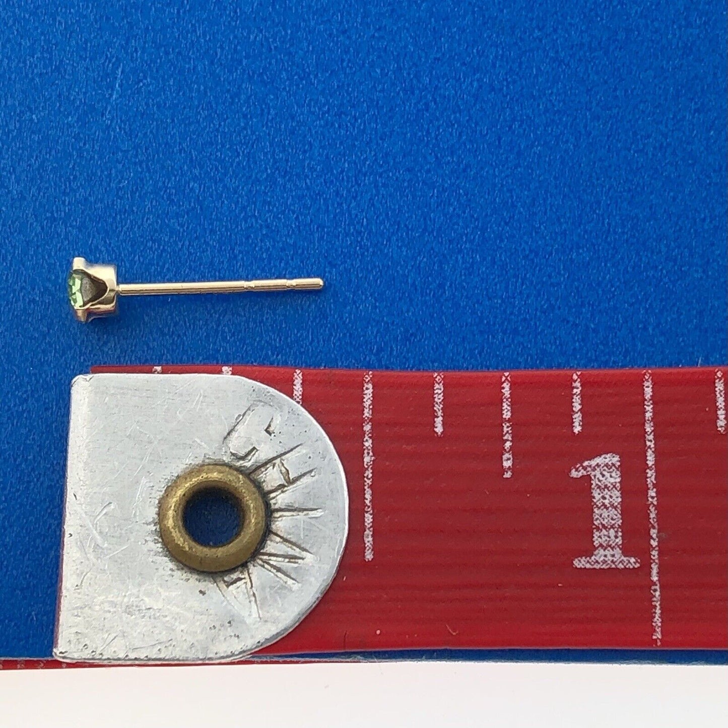 Jacmel Mauritius JCM 14K Yellow Gold Peridot August Occasion Stud Earrings