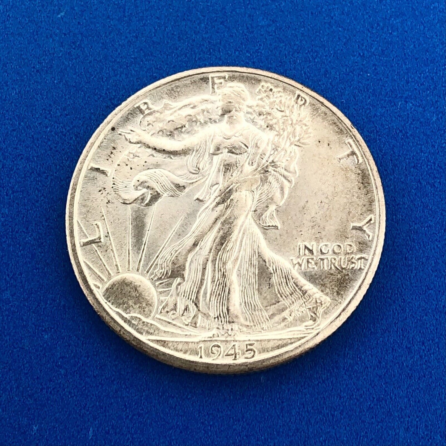 1945 D Silver Walking Liberty Half Dollar Better Key Denver Mint Coin GEM BU