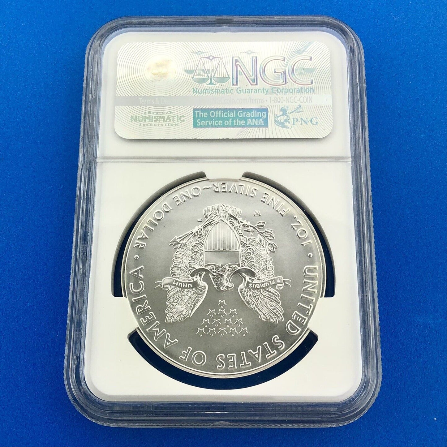 2016 W Burnished Silver Eagle Lettered Edge Early Release 30th Anniv NGC MS70
