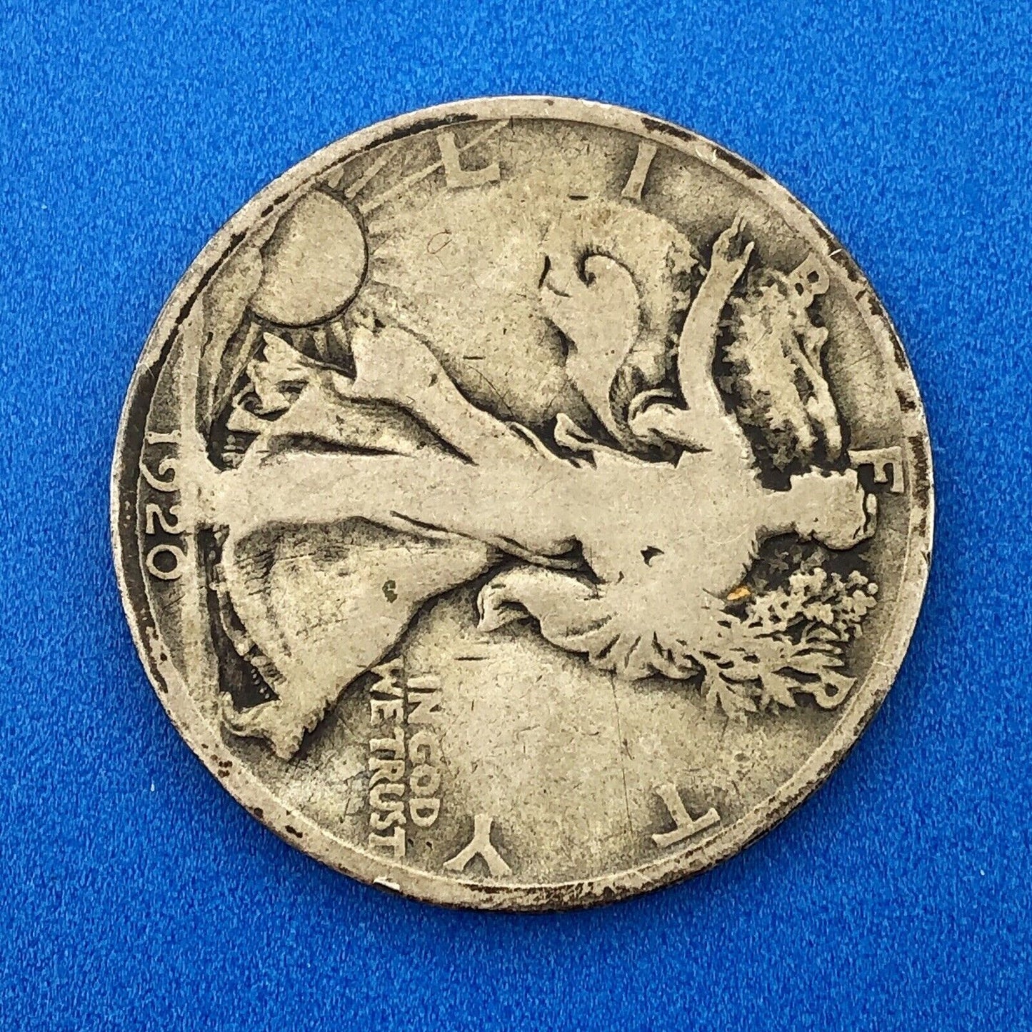 1920 D Walking Liberty Silver Half Dollar 50c Better Key Scarce Denver Mint Coin