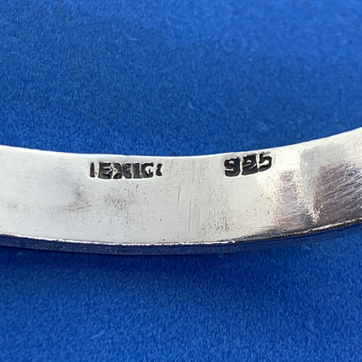 Vintage Mexico 925 Sterling Silver Intricate Hand Cut Design Cuff Bracelet