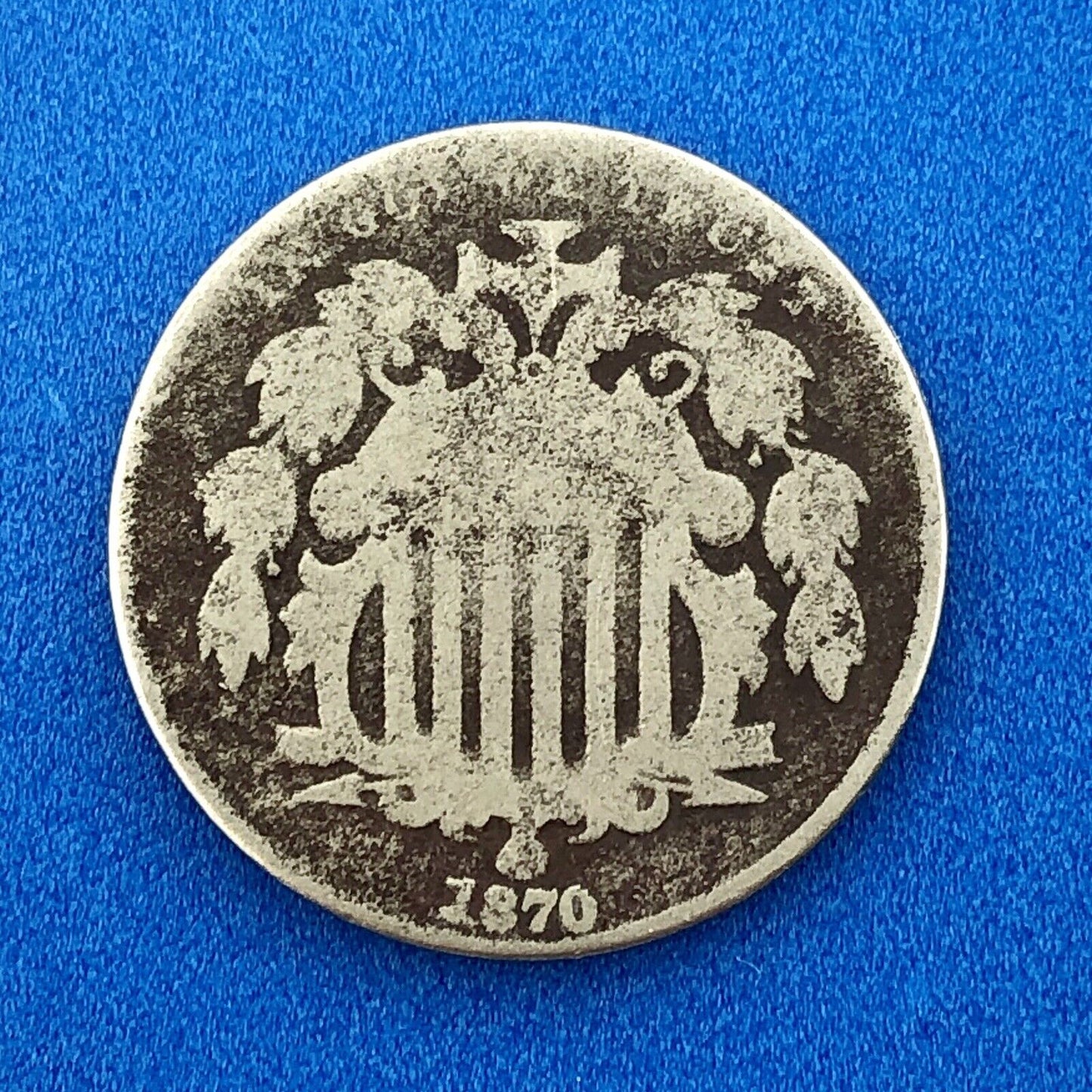 1870 P Shield Nickel 5c Better Key Rare Philadelphia Mint Coin No Rays
