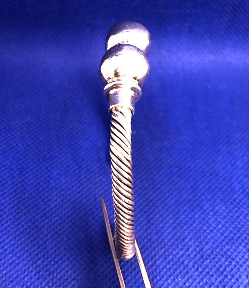 Vintage 925 Sterling Silver Twisted Cable Open Cuff Bracelet