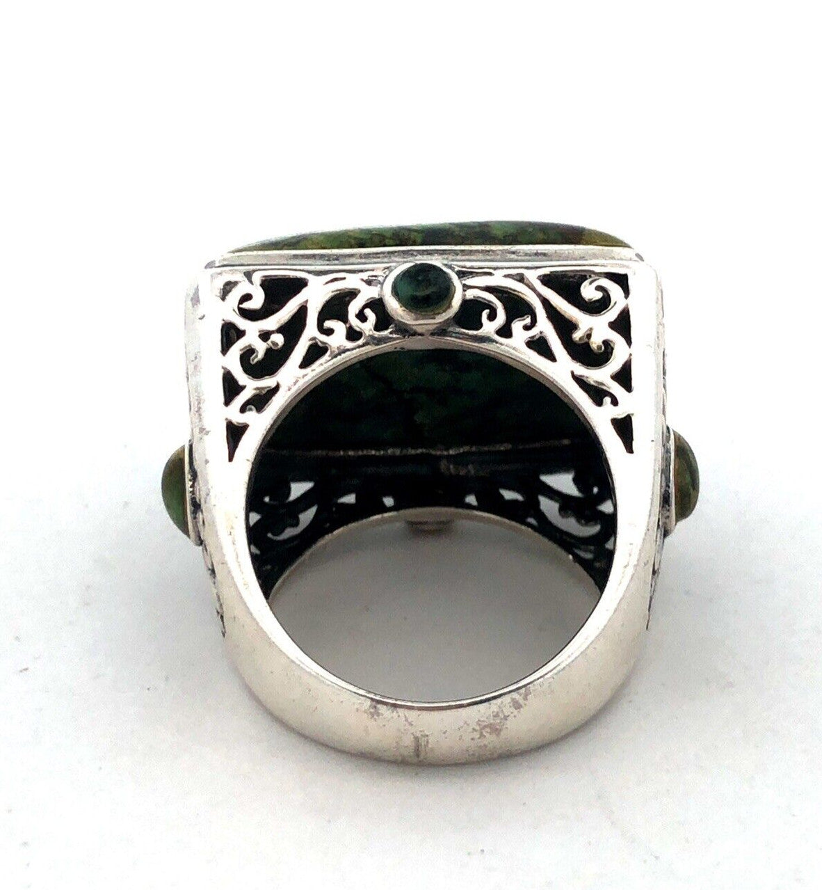 Vintage CFJ Sterling Silver Rectangle Maw Sit Sit Butterfly Statement Ring