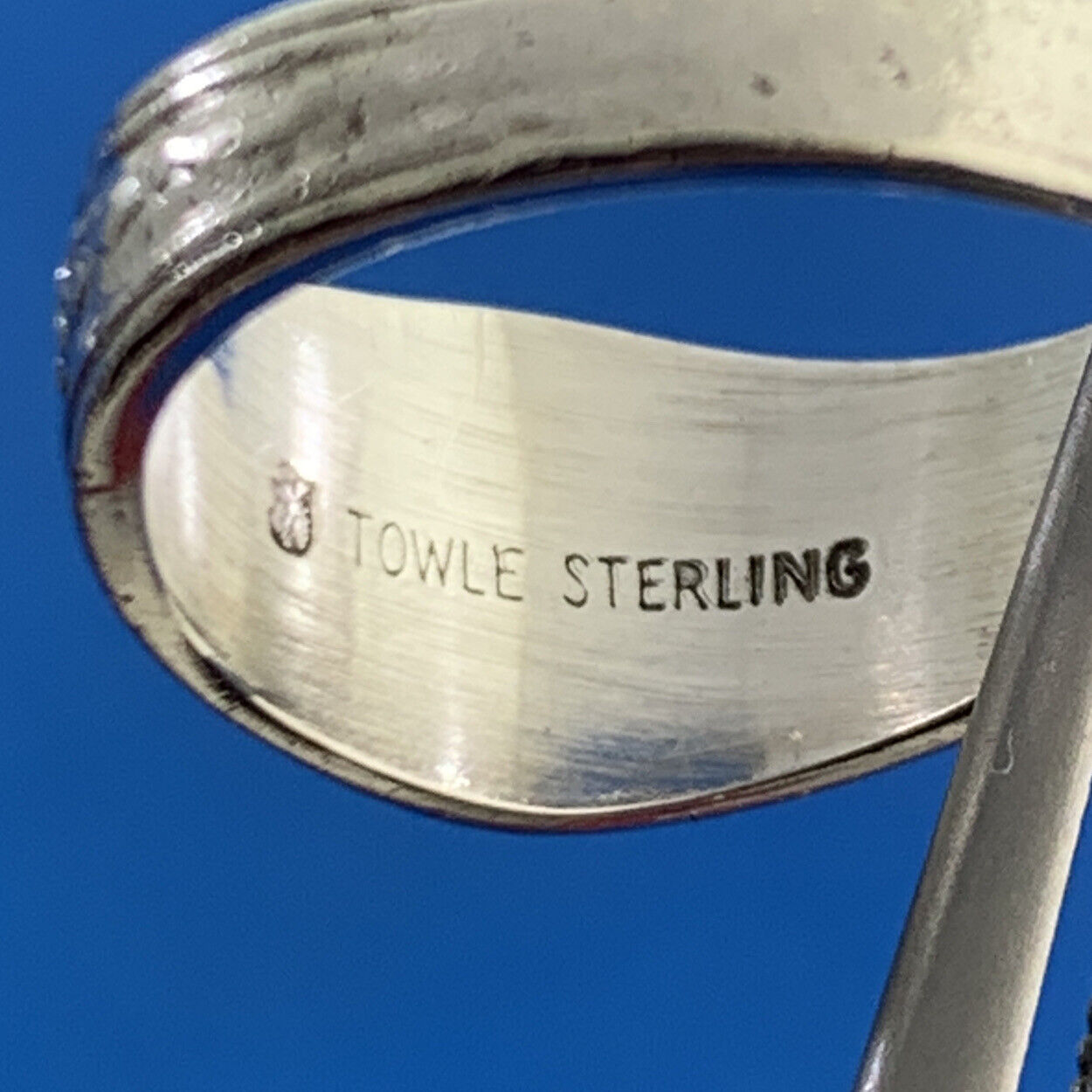 Towle 925 Sterling Silver King Richard Pattern Engravable Adjustable Band Ring