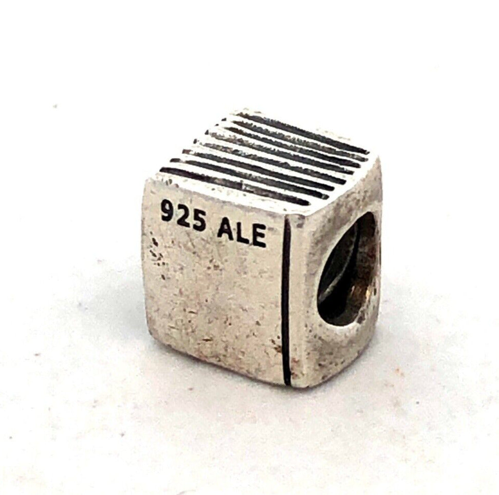Retired PANDORA 925 Sterling Silver 790261 Cross Bible Book Slide Bracelet Charm