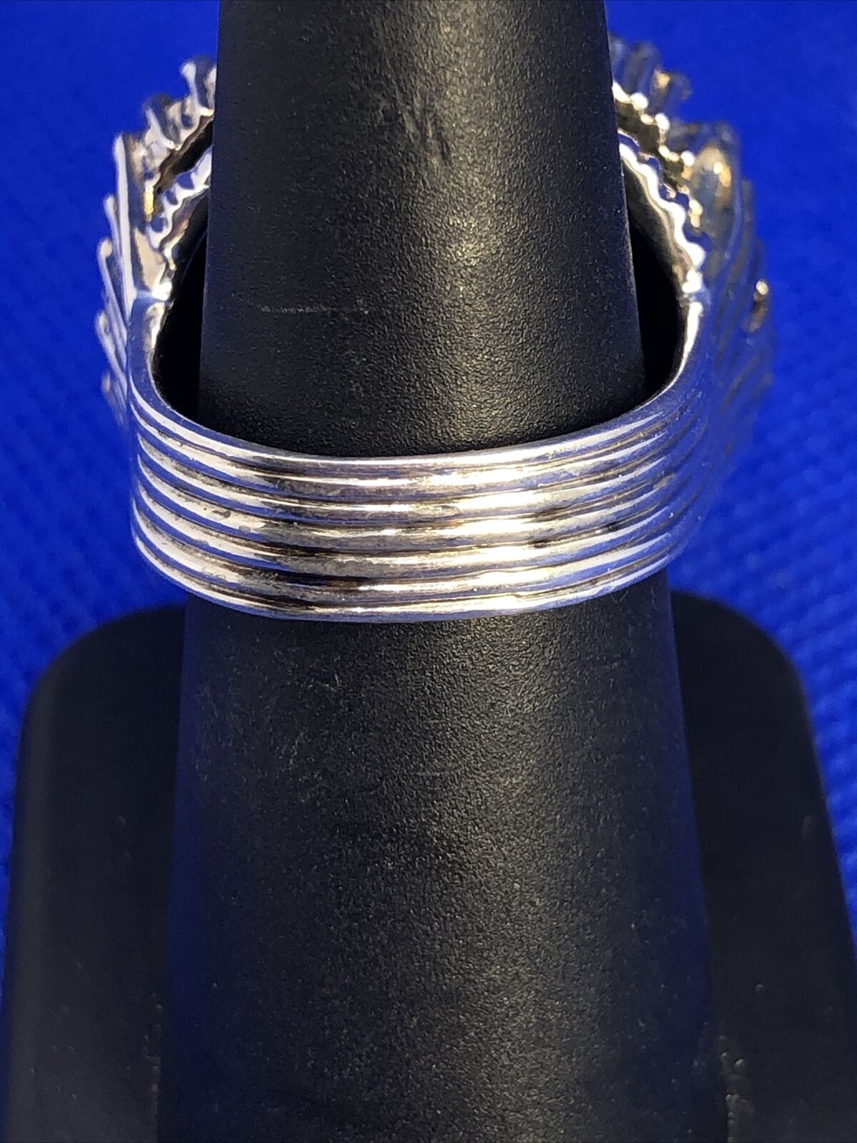 Designer Black Onyx 925 Sterling Silver Diamond Accent Dome Statement