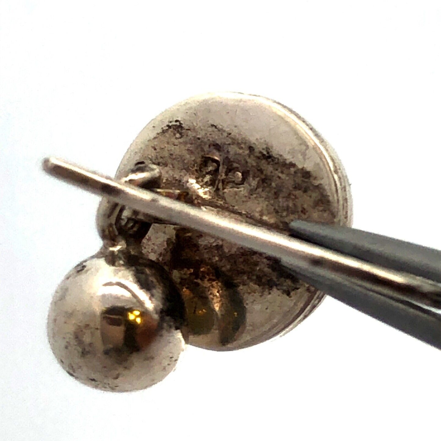 Designer 925 Sterling Silver Garnet Cabochon Drop Dangle Modernist Earrings
