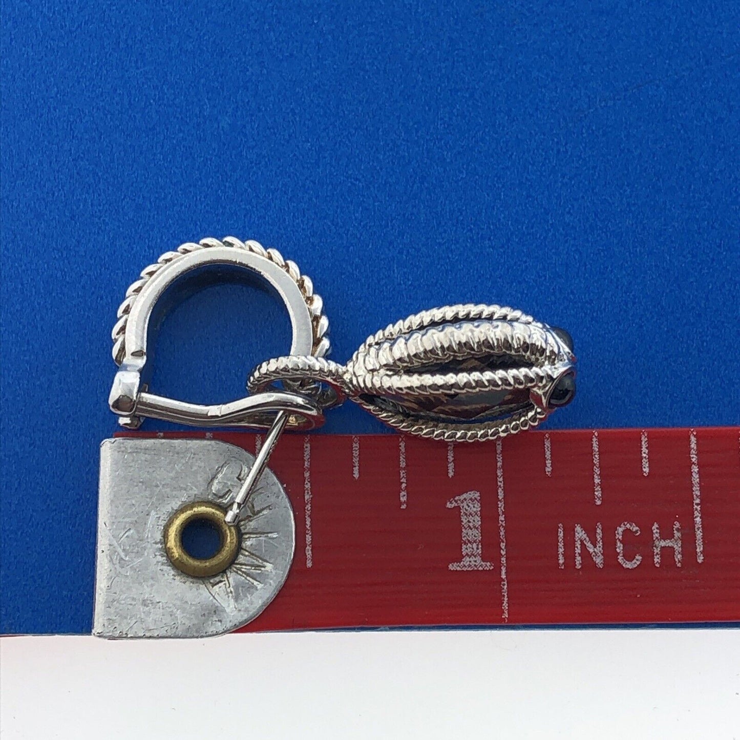 Atelier Sterling Silver 925 Faceted Smoky Quartz Onyx Teardrop Stud Earrings