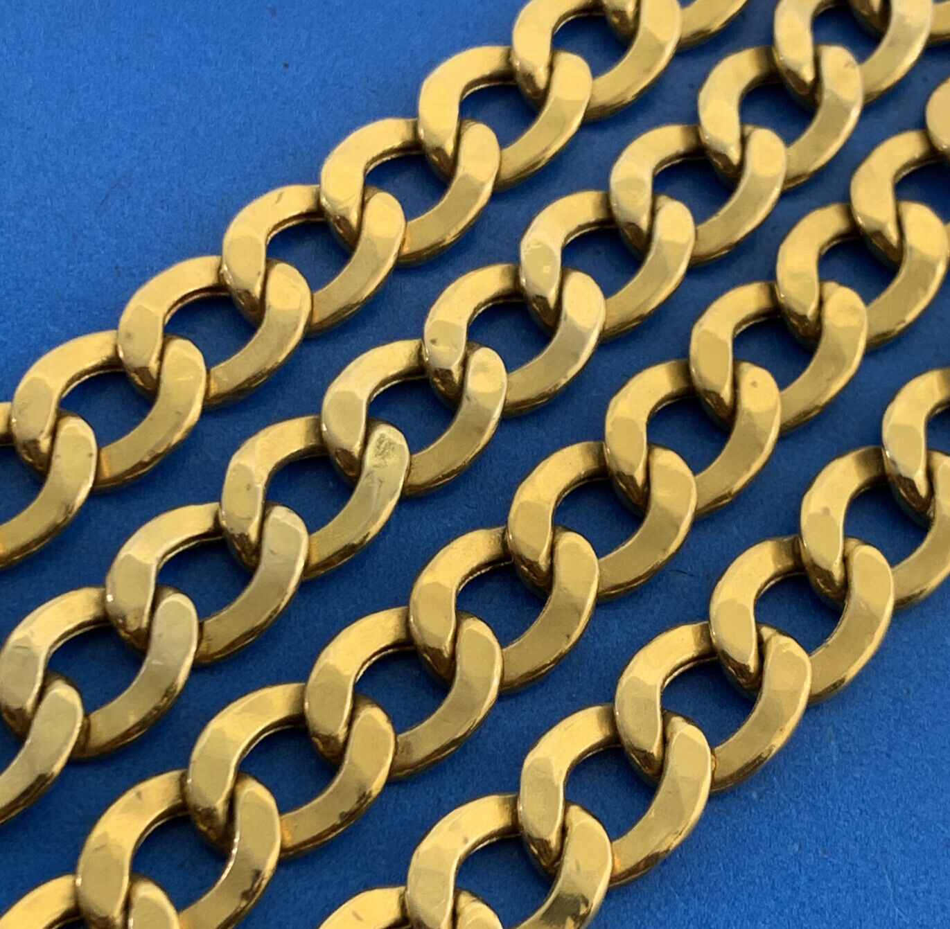 Designer GS 10K Yellow Gold Cuban Curb Link Chain Necklace