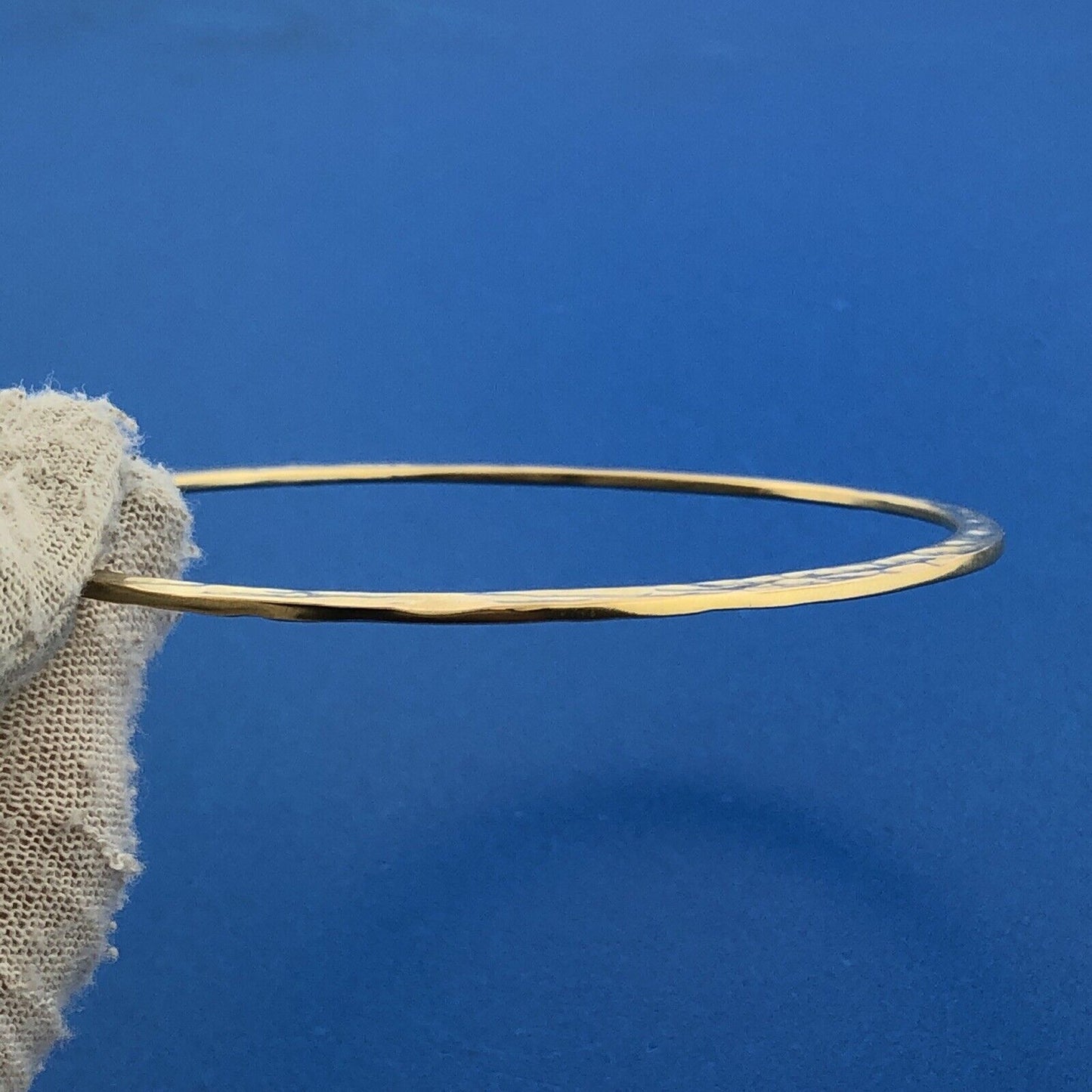Veronese Italy Sterling Silver Vermeil Hammered Lot 4 Stackable Bangle Bracelets