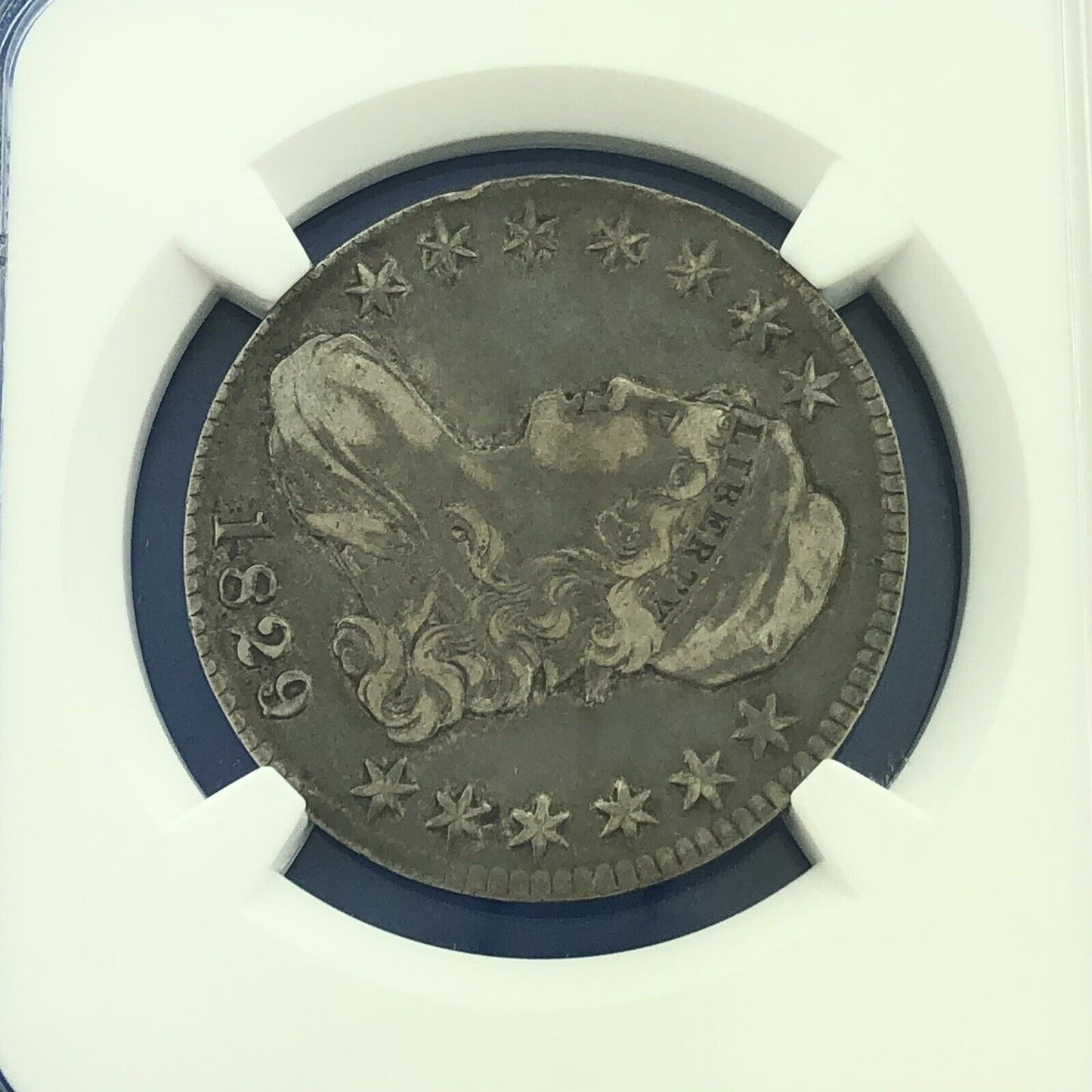 1829/1827 Capped Bust Silver Half Dollar 50c Overdate NGC VF35 O-101a Coin