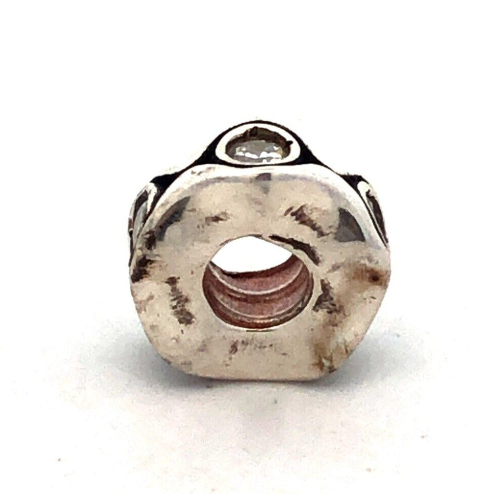 CHAMILIA Sterling Silver Round Cubic Zirconia CZ Retro Wave Slide Bracelet Charm