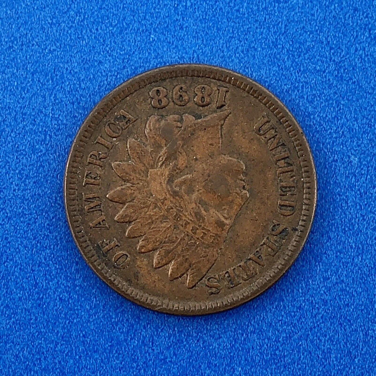 1898 P Indian Head One Cent Penny Type 3 Bronze Better Key Philadelphia Coin