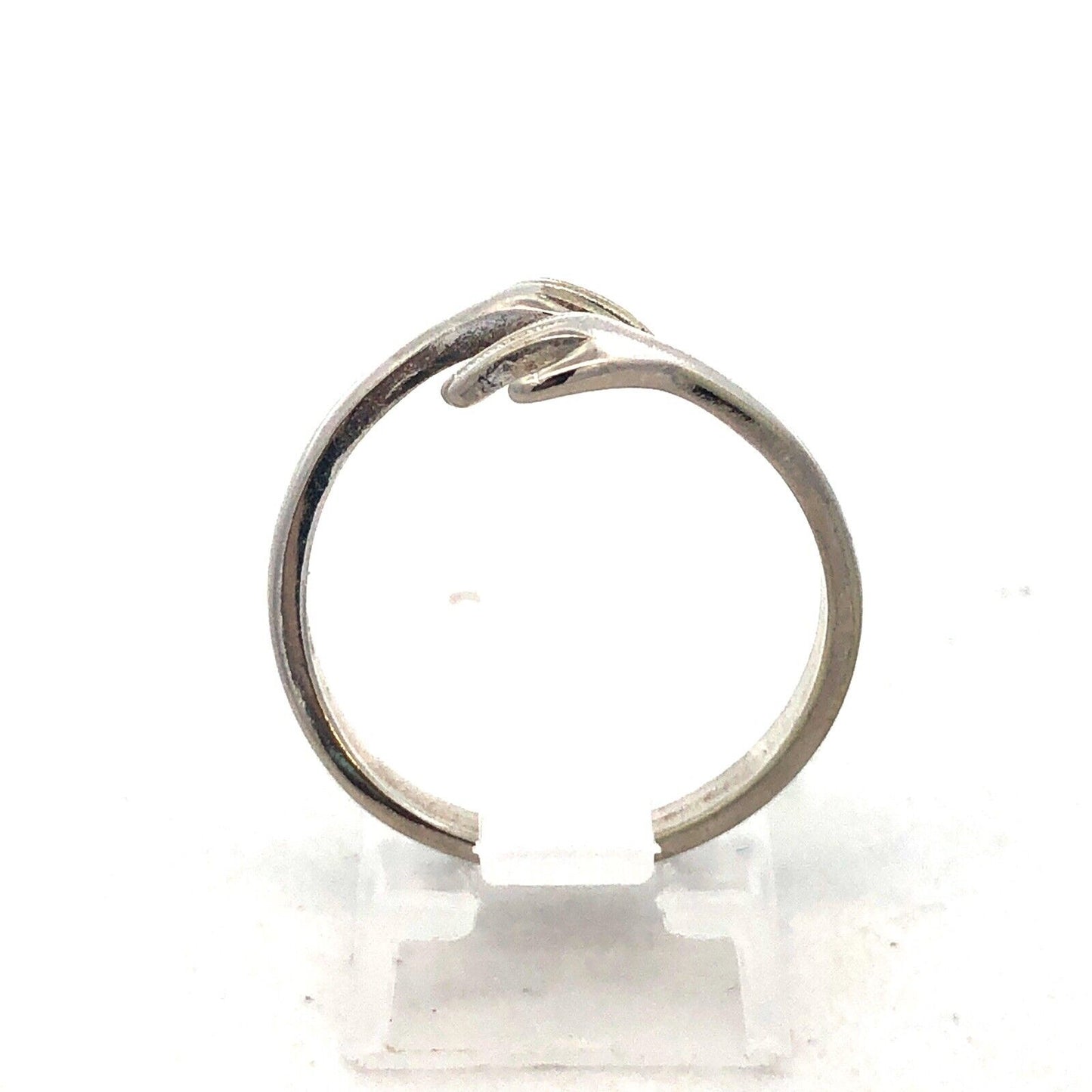 Estate 925 Sterling Silver Hamsa Arms Hands Hug Hugging Bypass Ring