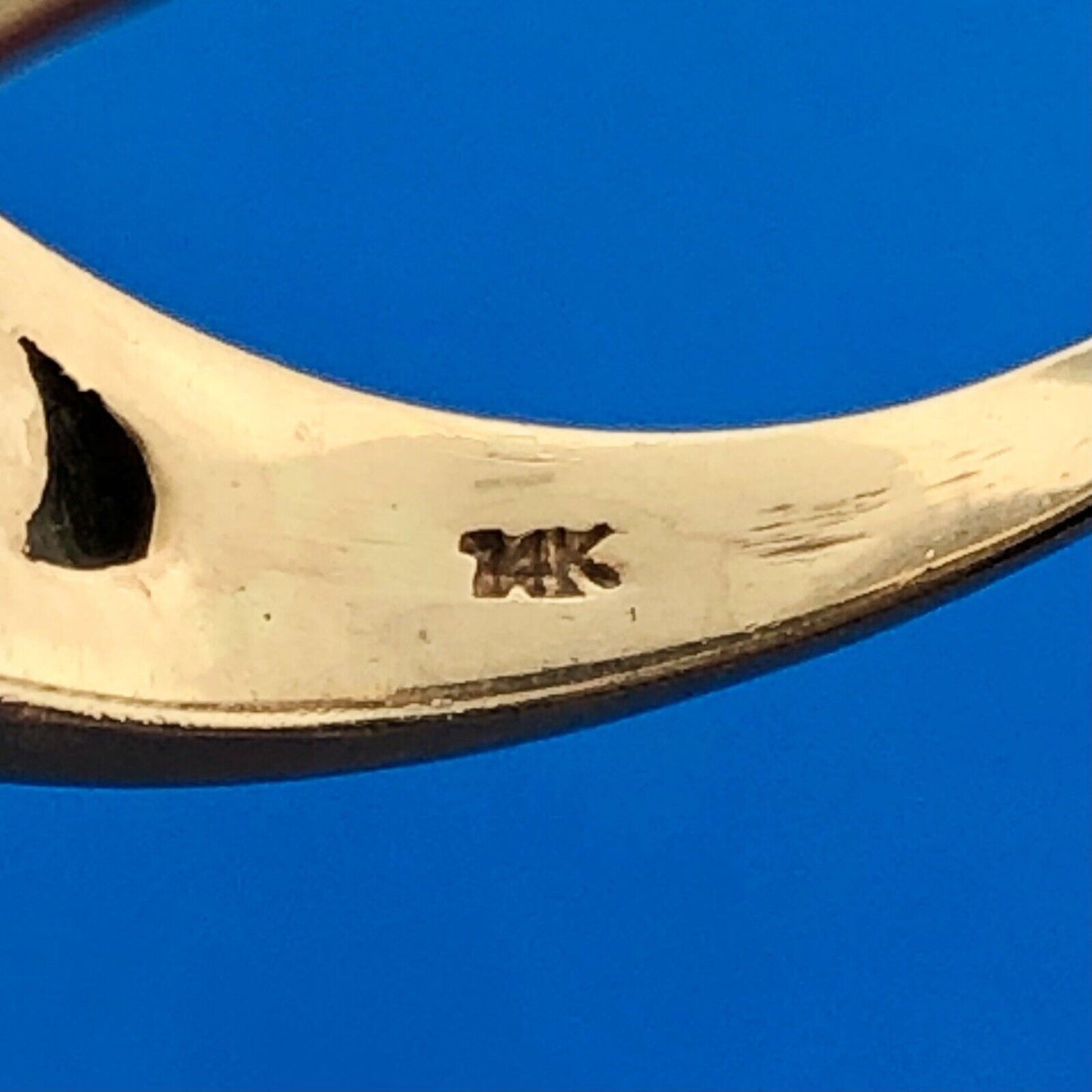 14k Yellow White Gold Princess Quad Diamond w/ Accent Triple Band Ring Size 6.75