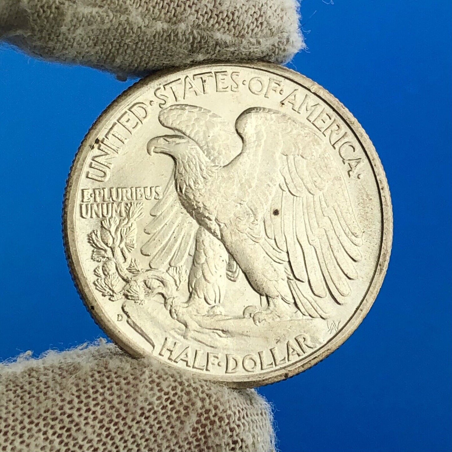 1945 D Silver Walking Liberty Half Dollar Better Key Denver Mint Coin GEM BU