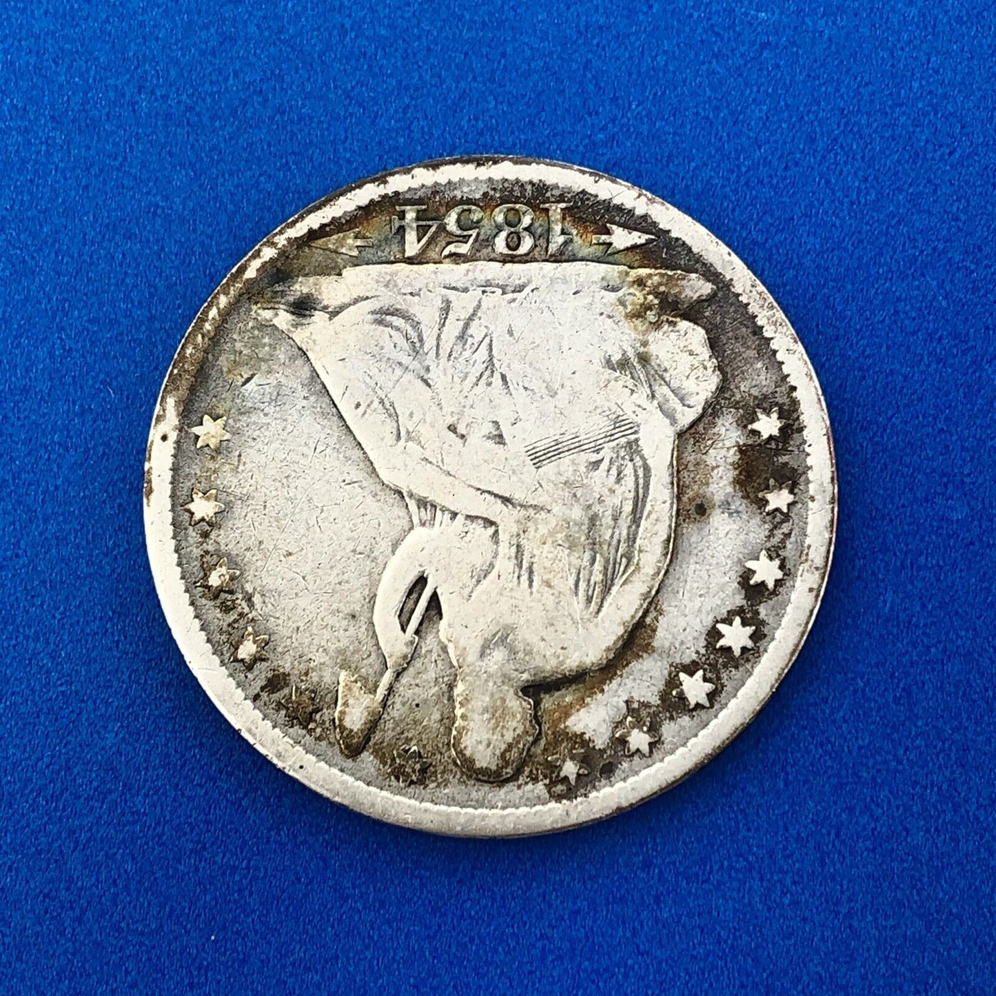 1854 P Silver Seated Liberty Half Dollar 50c Arrows Philadelphia Mint Coin