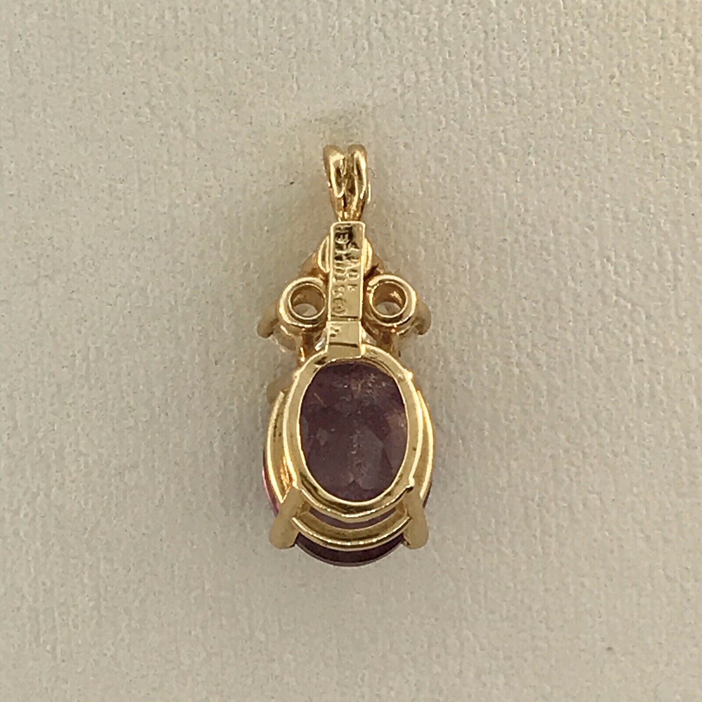 Stuller 14K Yellow Gold Purple Sapphire Cubic Zirconia Anniversary Pendant