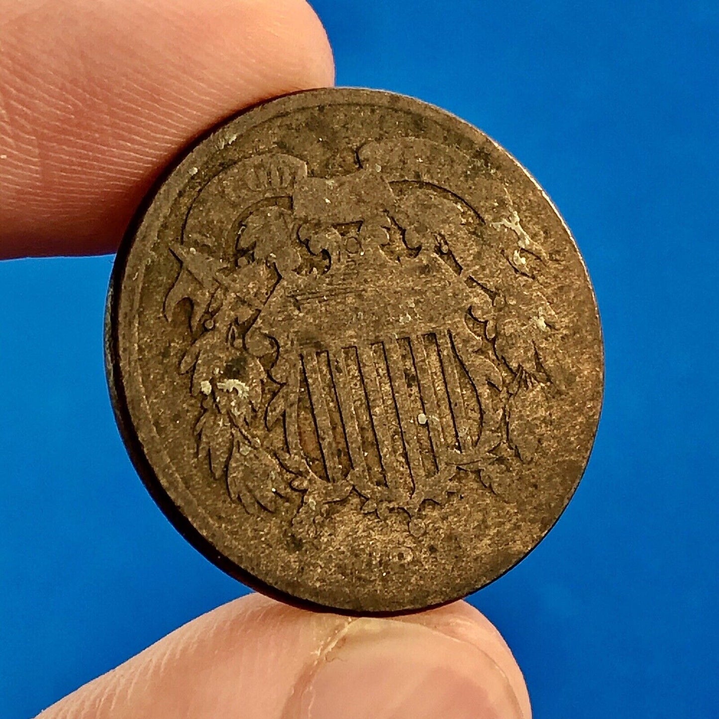 1864 P Bronze Two-Cent Piece Four Coin Mixed Date Union Shield Philadelphia Lot
