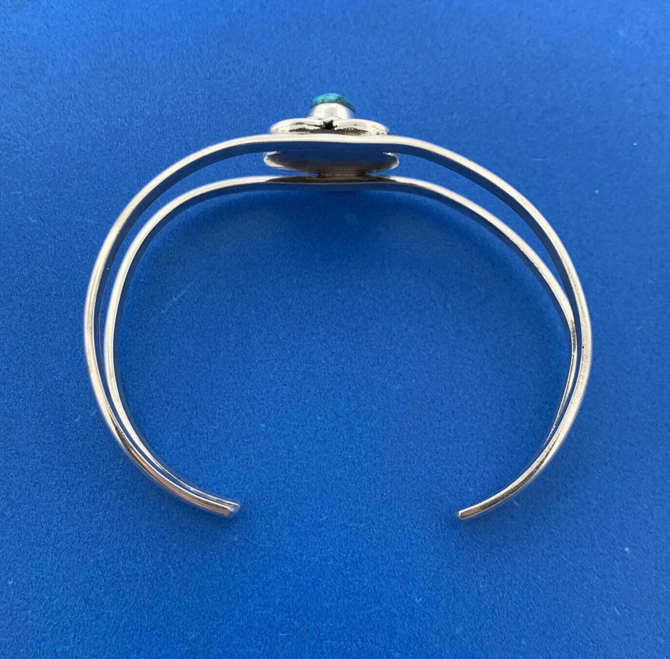 Native American Artisan 925 Sterling Silver Turquoise Butterfly Cuff Bracelet