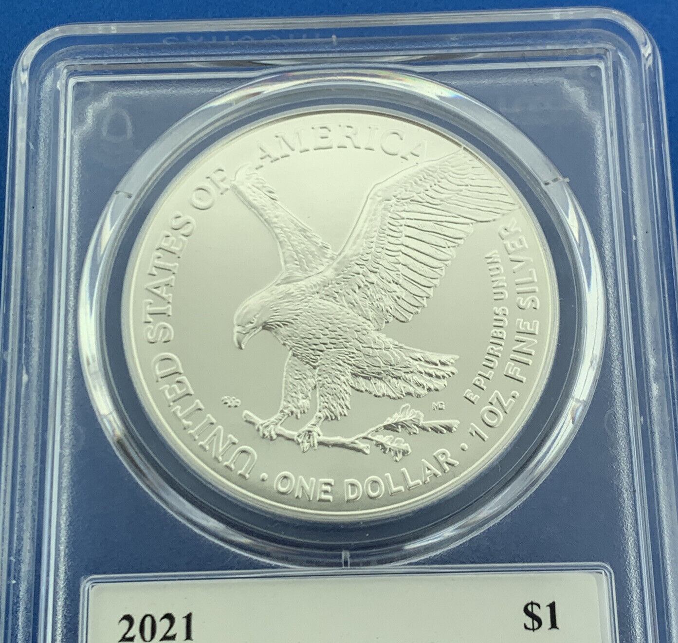 2021 Silver Eagle 999 Fine Silver PCGS MS 70 Type 2 First Strike Emily Damastra