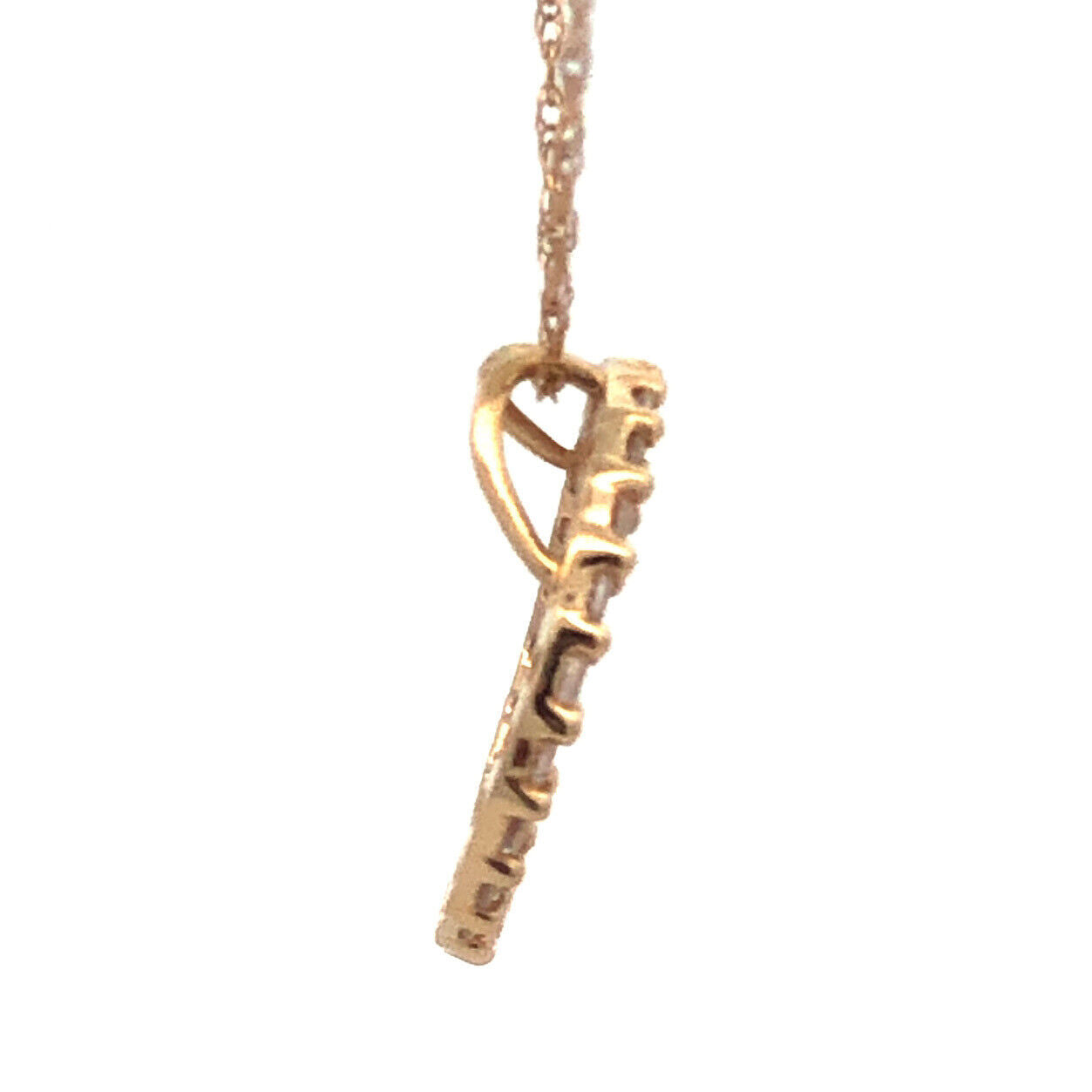 Designer 14K Yellow Gold Cubic Zirconia CZ Infinity Circle Pendant Necklace
