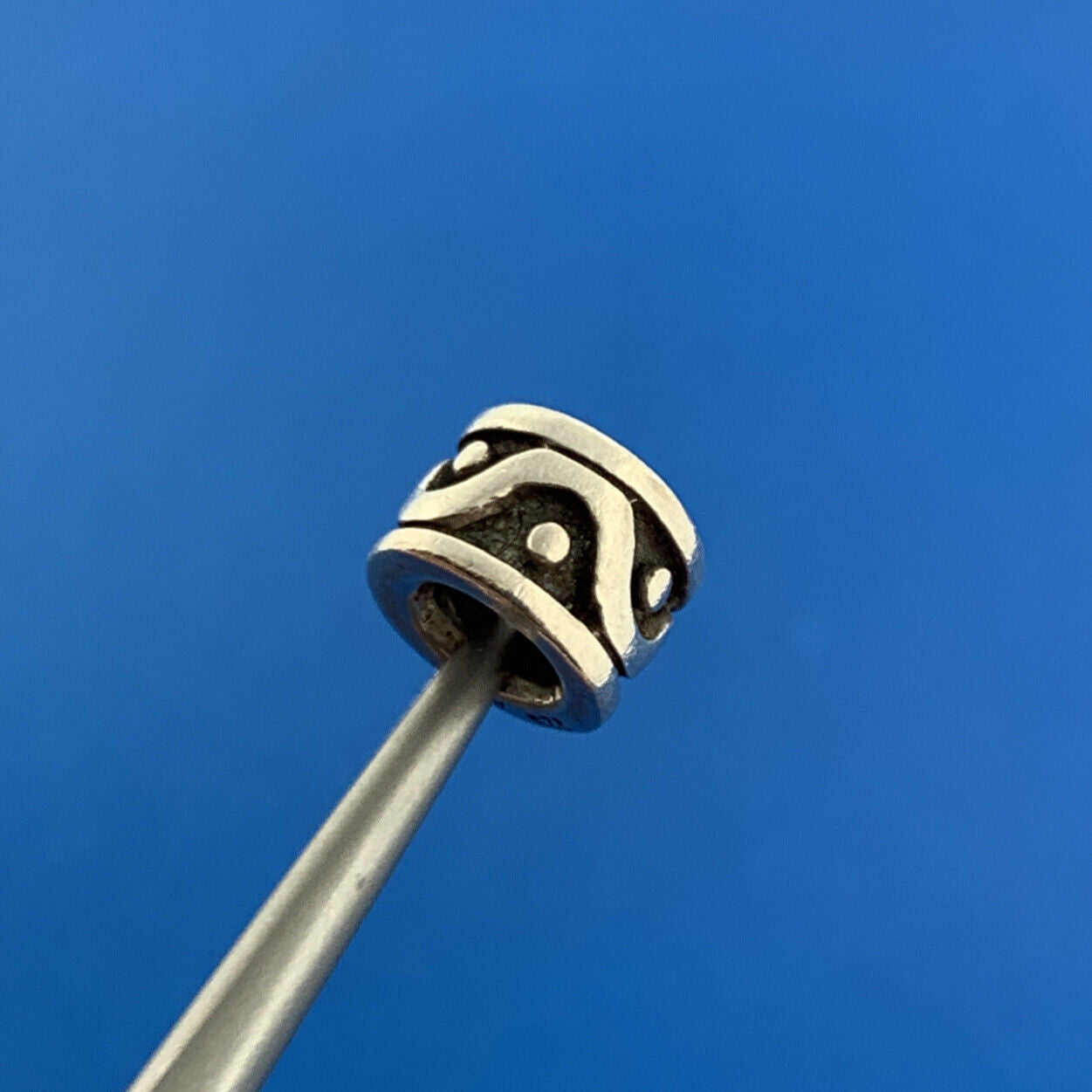 Authentic PANDORA 925 Sterling Silver Wave & Dot Bracelet Charm 790257 Retired