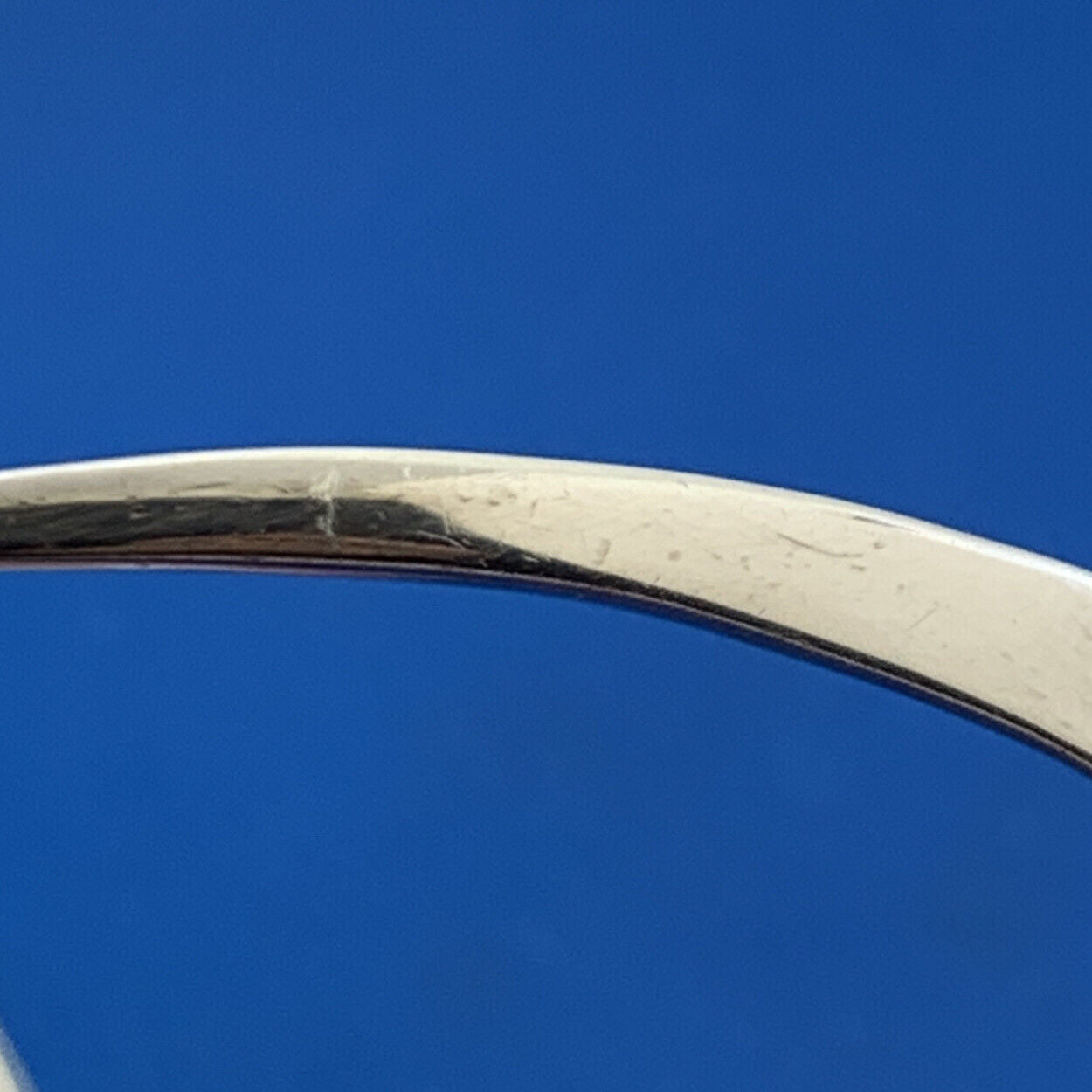 Modernist 925 Sterling Silver Crop Circle Wave Simple Bangle Bracelet
