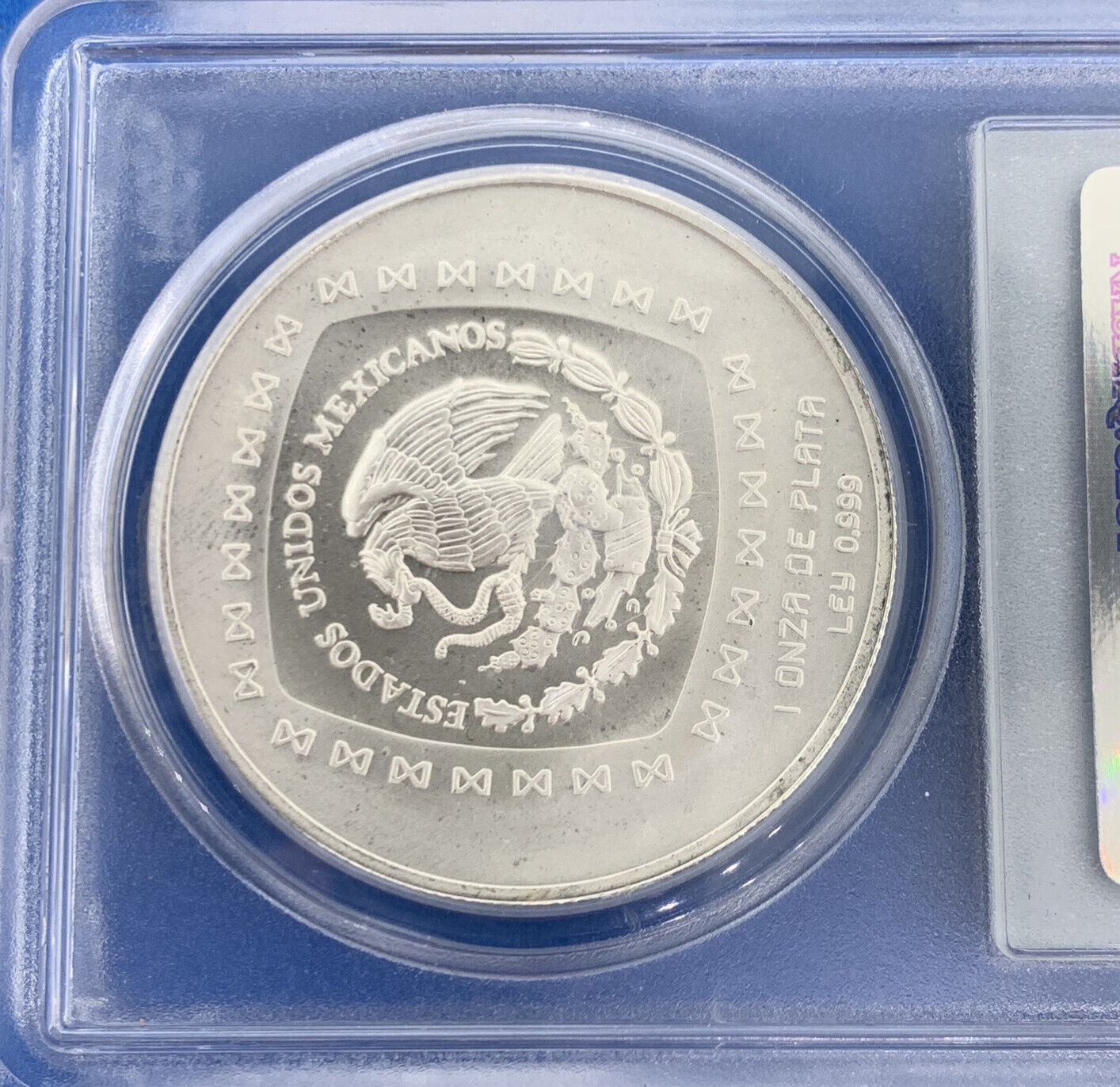 1996 Mo Mexico City 5 Peso 1 oz Silver Hombre Jaguar PCGS MS68 Mexico Coin