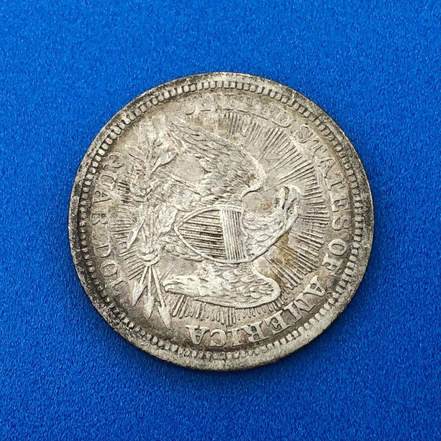 1853 P Silver Seated Quarter Dollar Arrows Rays No Motto Philadelphia Mint Coin