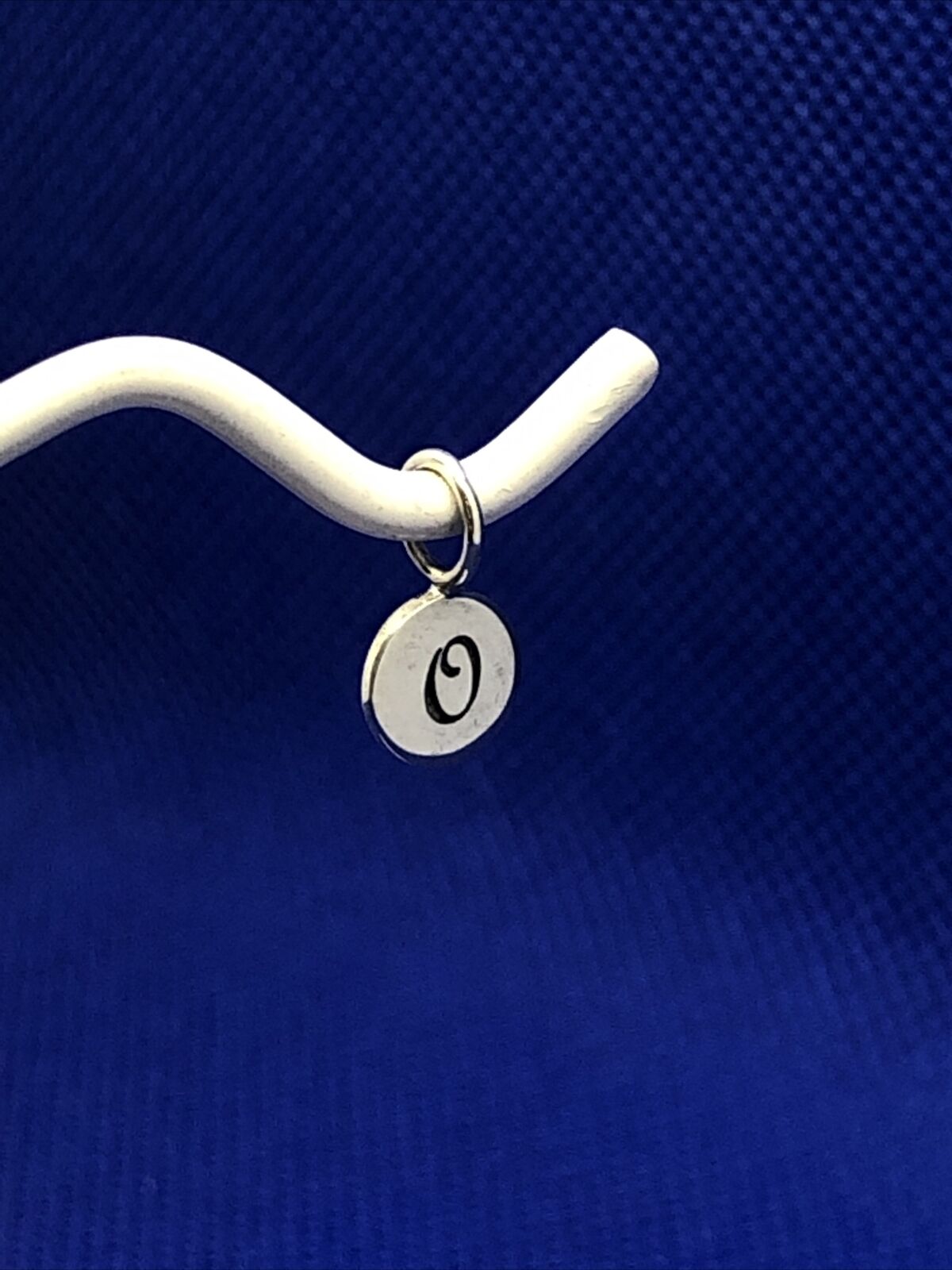 Designer PST 925 Sterling Silver Script O Initial Letter Petite Bracelet Charm