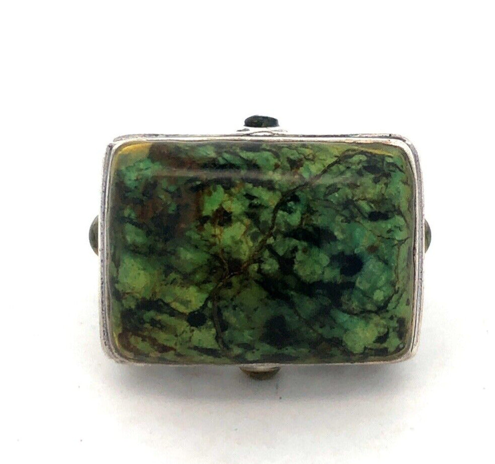 Vintage CFJ Sterling Silver Rectangle Maw Sit Sit Butterfly Statement Ring