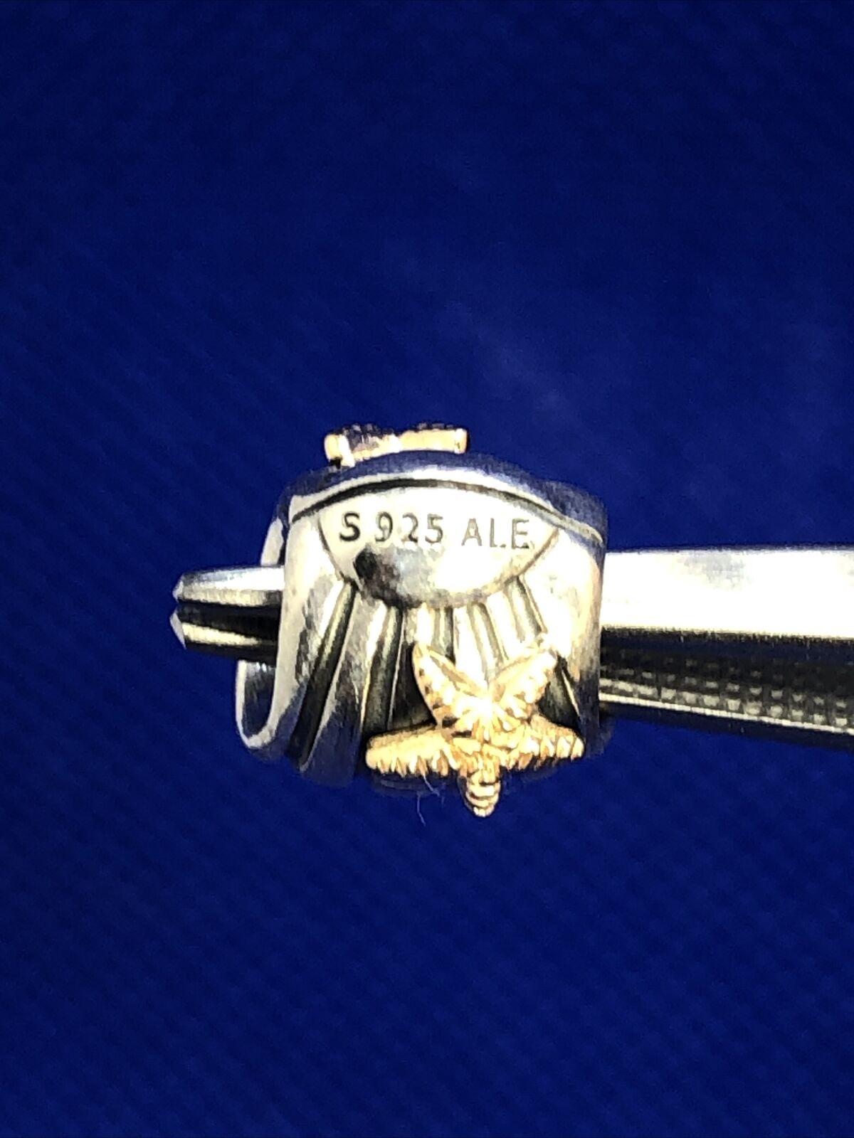 PANDORA ALE Two-Toned 925 Sterling 14K Gold Seashell Starfish Bead Charm 790249