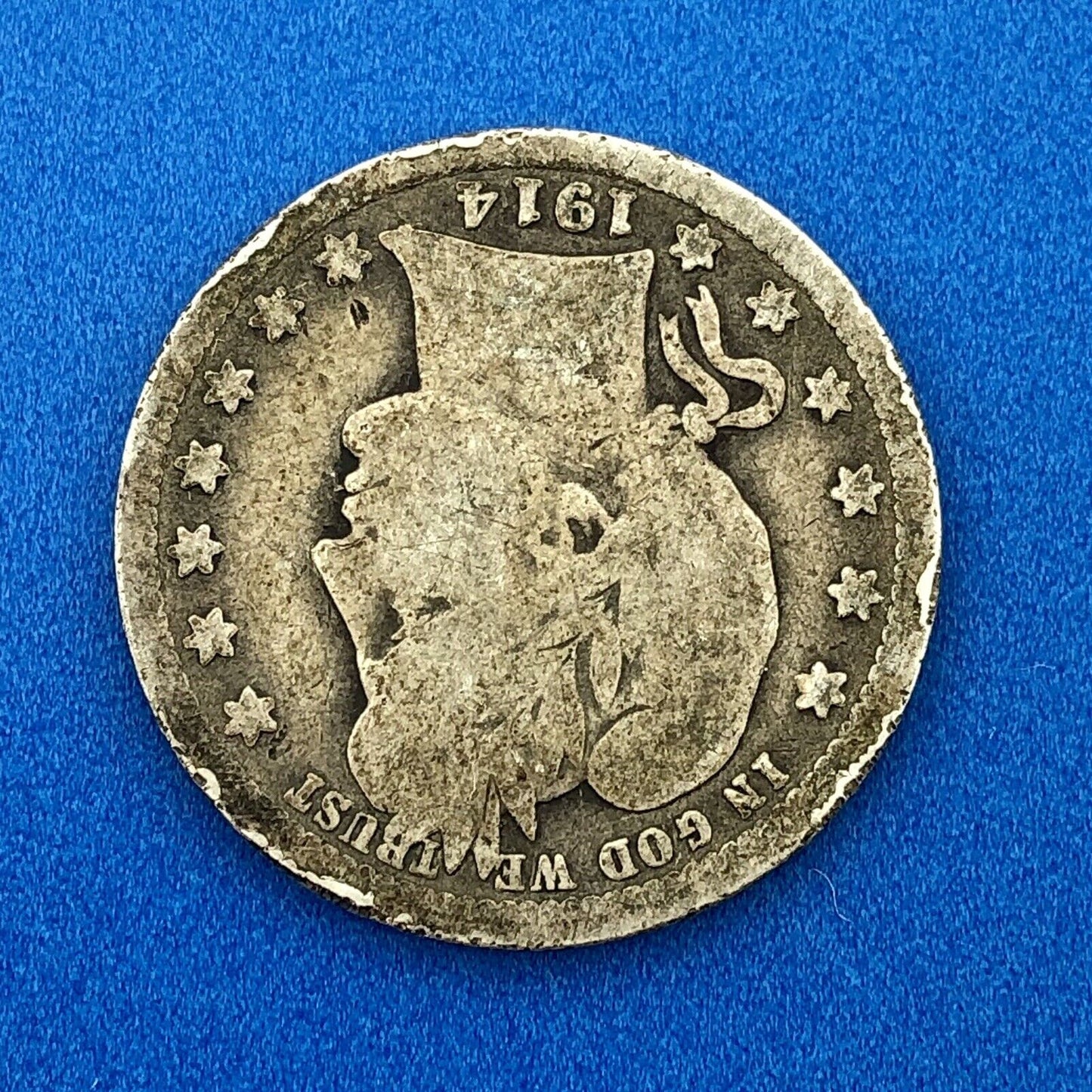 1914 S Silver Barber Quarter $.25 Better Key Date San Francisco Coin Rare Scarce