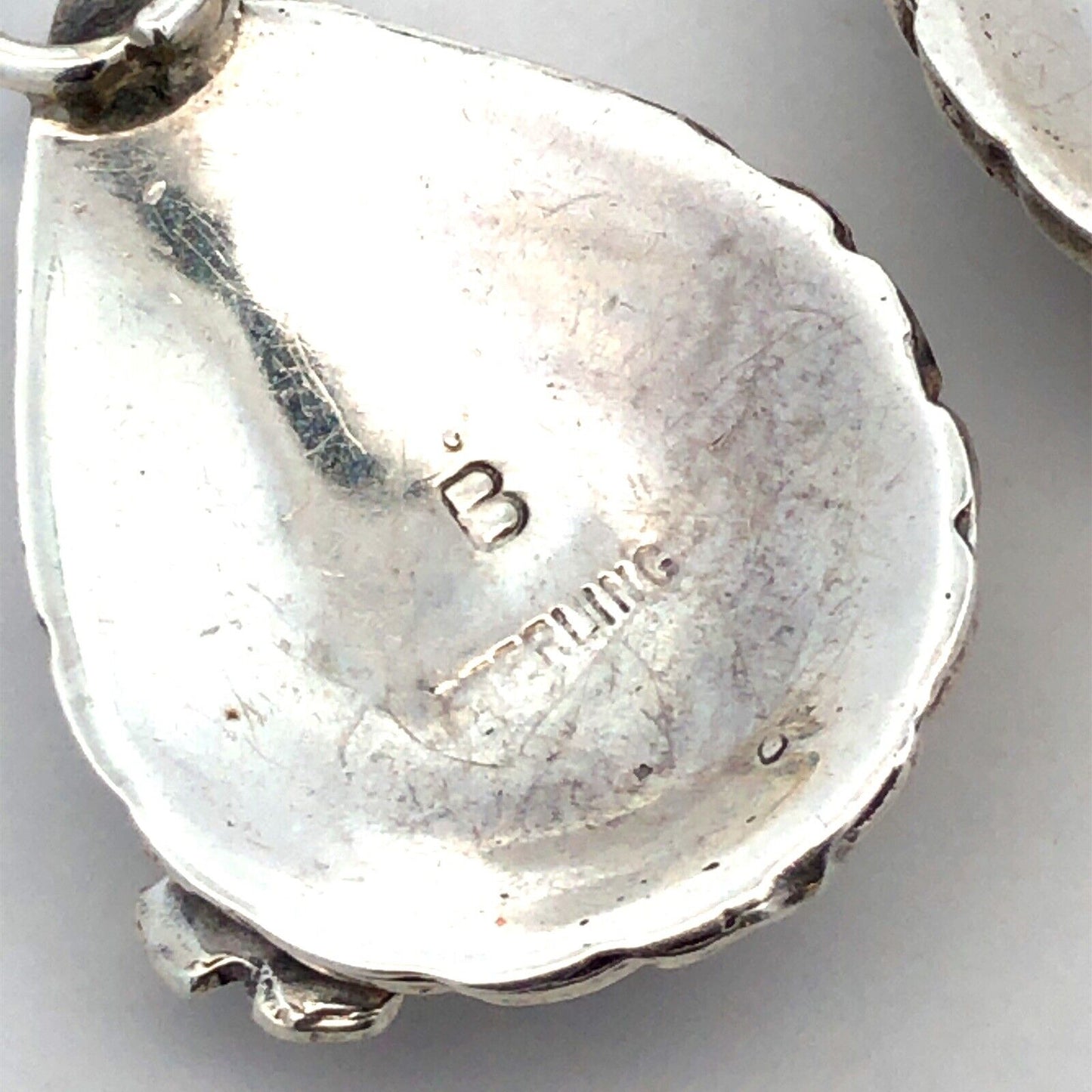 Native American Sterling Silver Mother of Pearl Floral Earring Enhancer Jackets