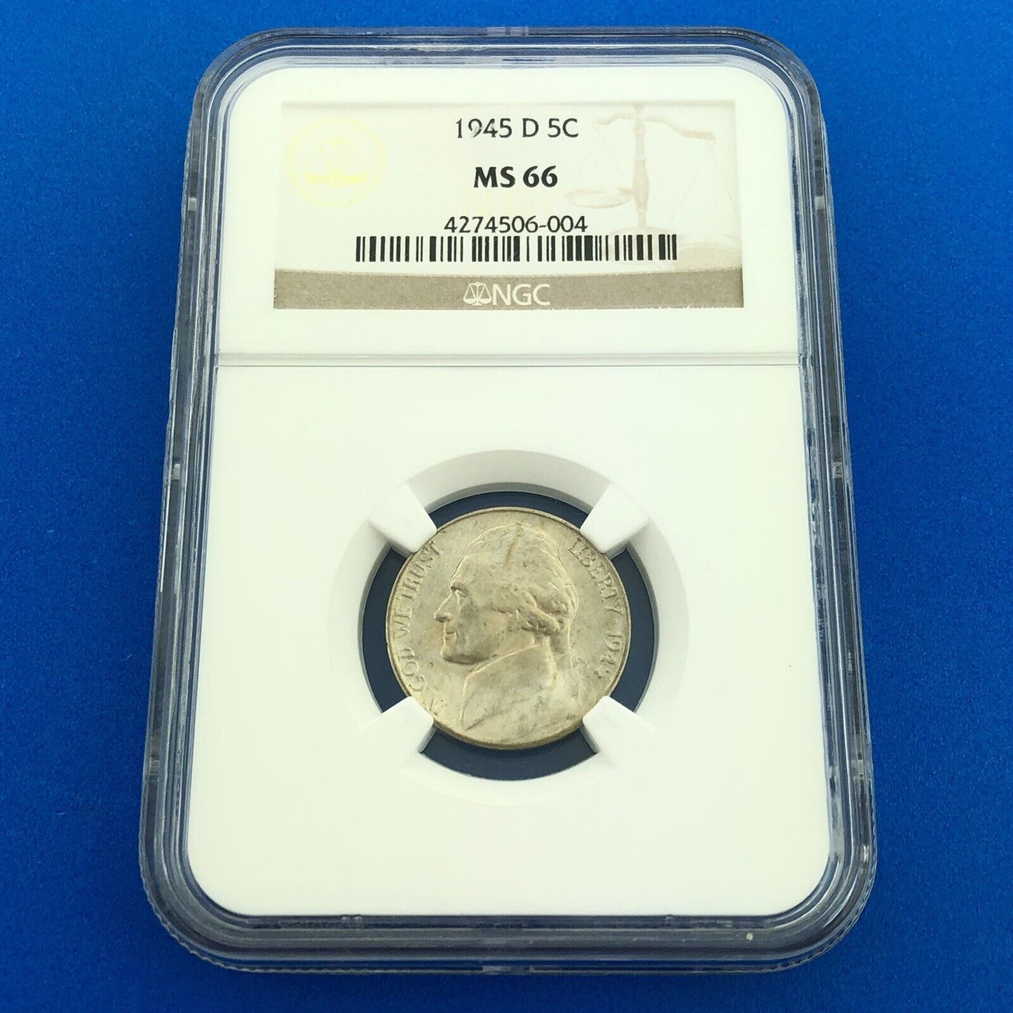 1945 D Jefferson Silver Wartime Nickel Better Key Scarce Denver 35% Coin