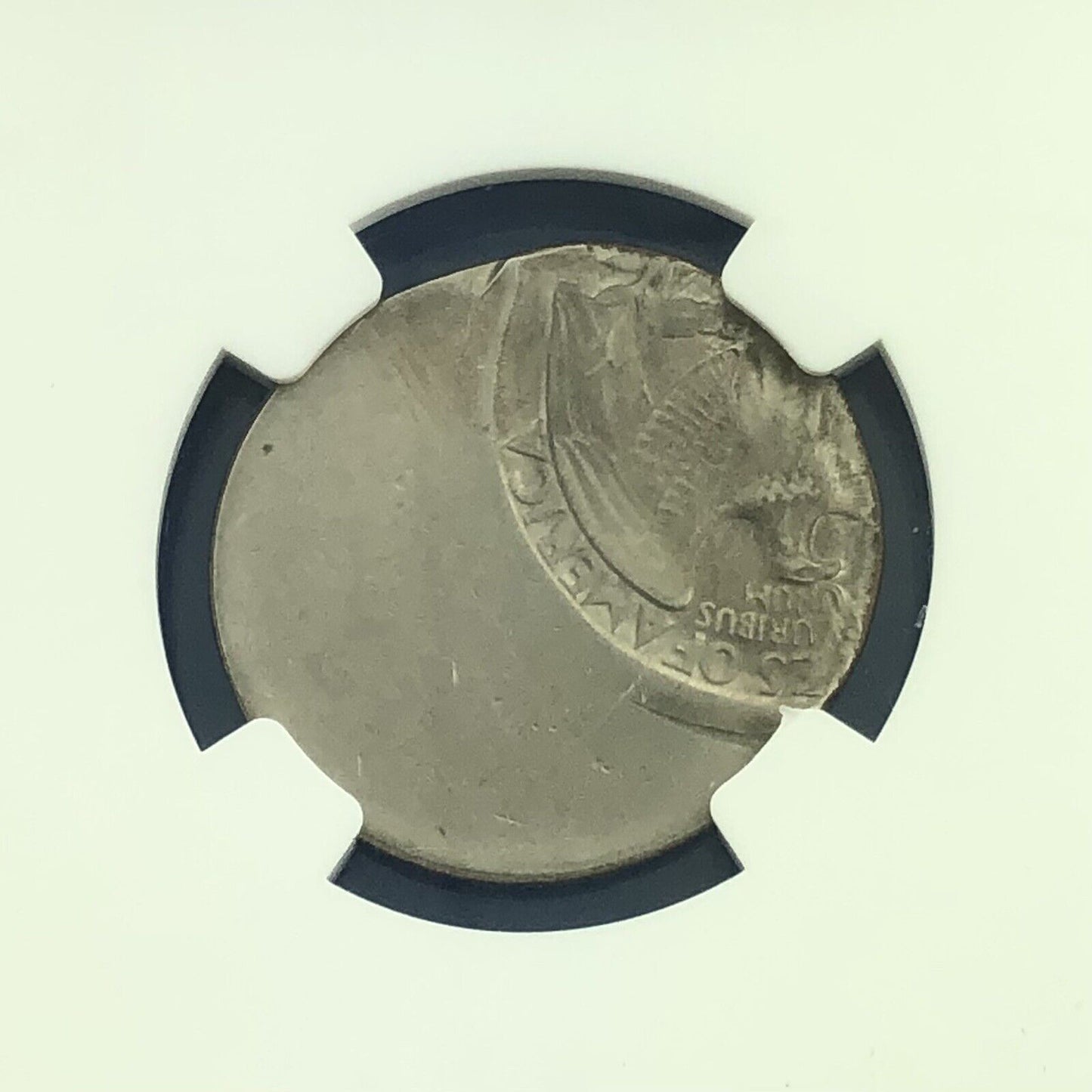 1983 P Washington Clad Quarter Mint Error Struck 50% Off Center NGC MS62